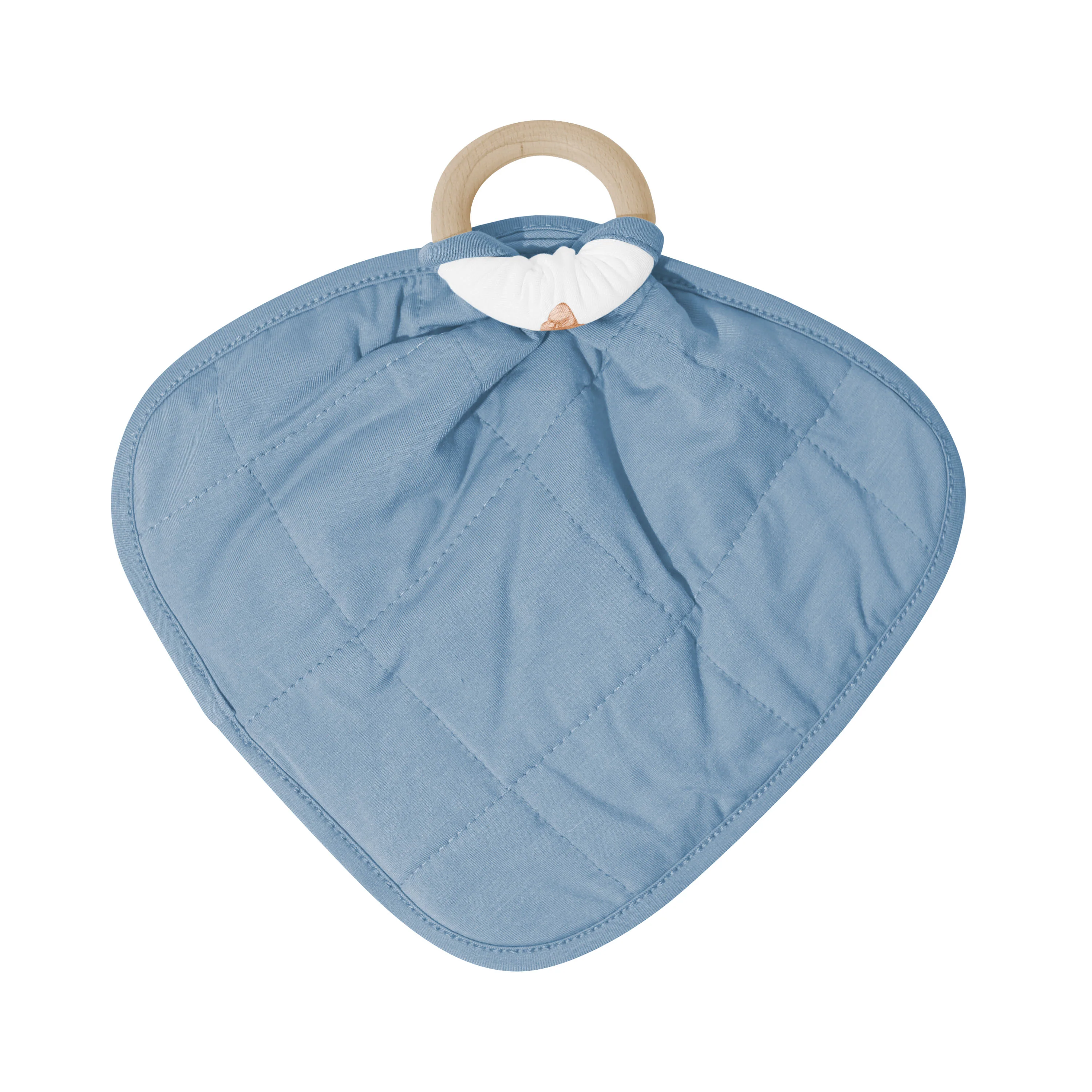 Lovey in Teddy Bear with Removable Wooden Teething Ring - Image 8