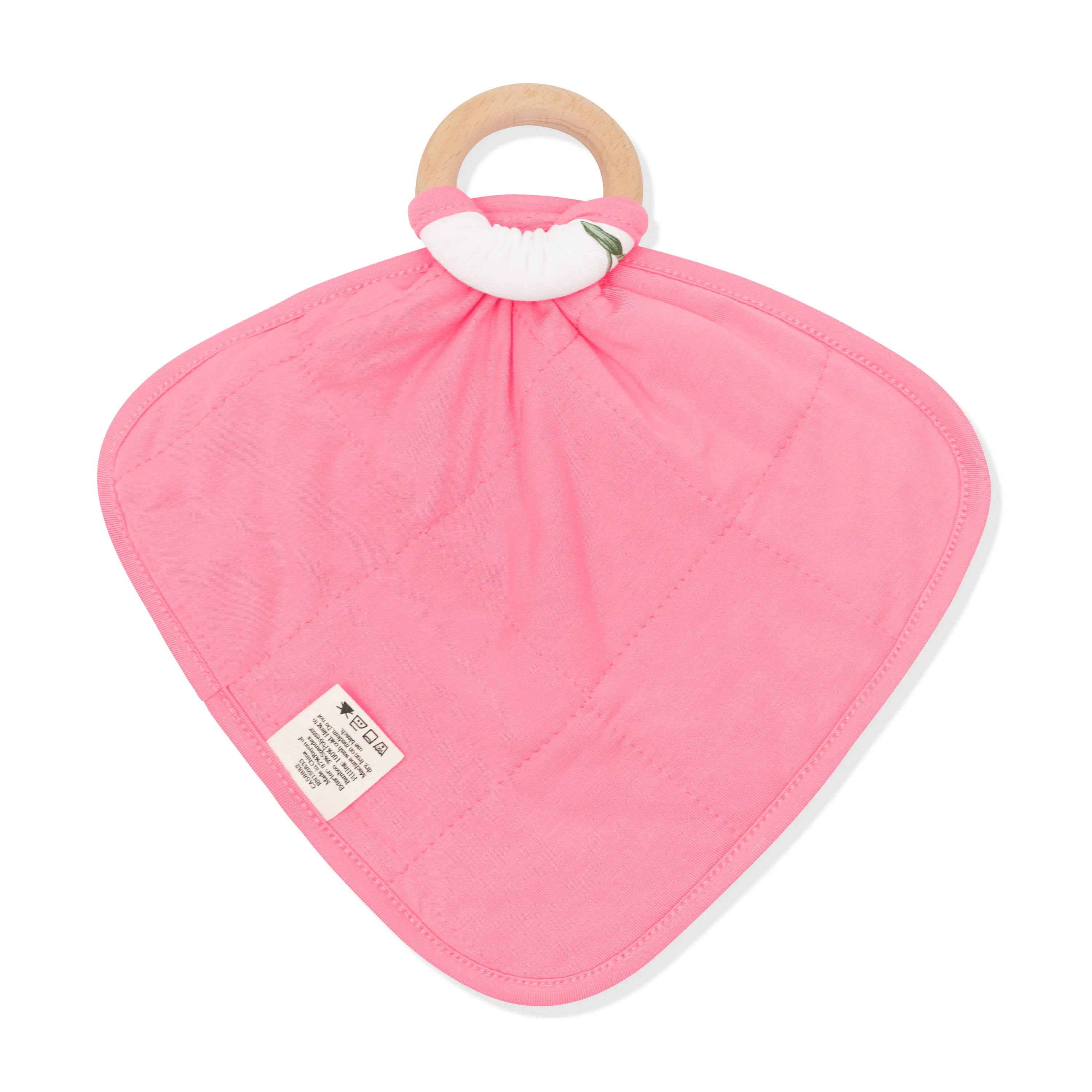 Lovey in Tulip with Removable Wooden Teething Ring - Image 4