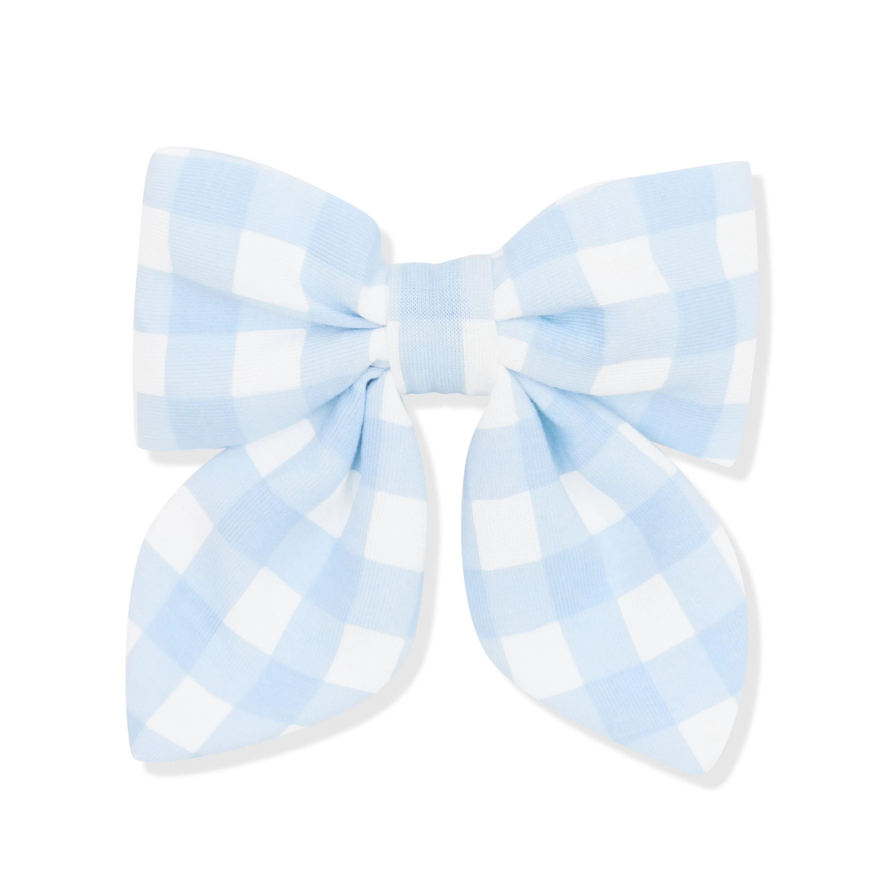 Medium Alligator Clip Bow in Gingham Breeze - Image 2
