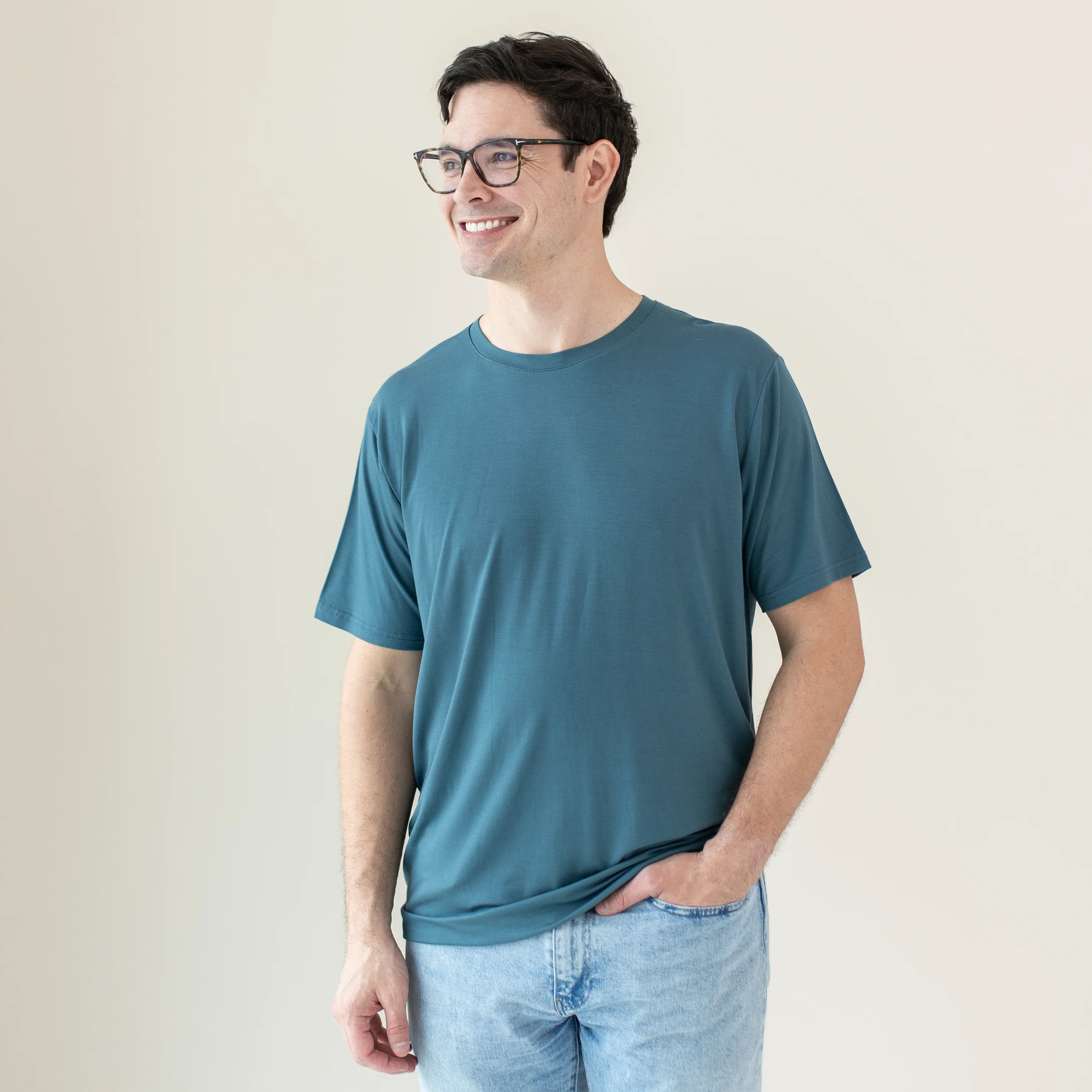 Men's Crew Neck Tee in Atlantic - Image 2