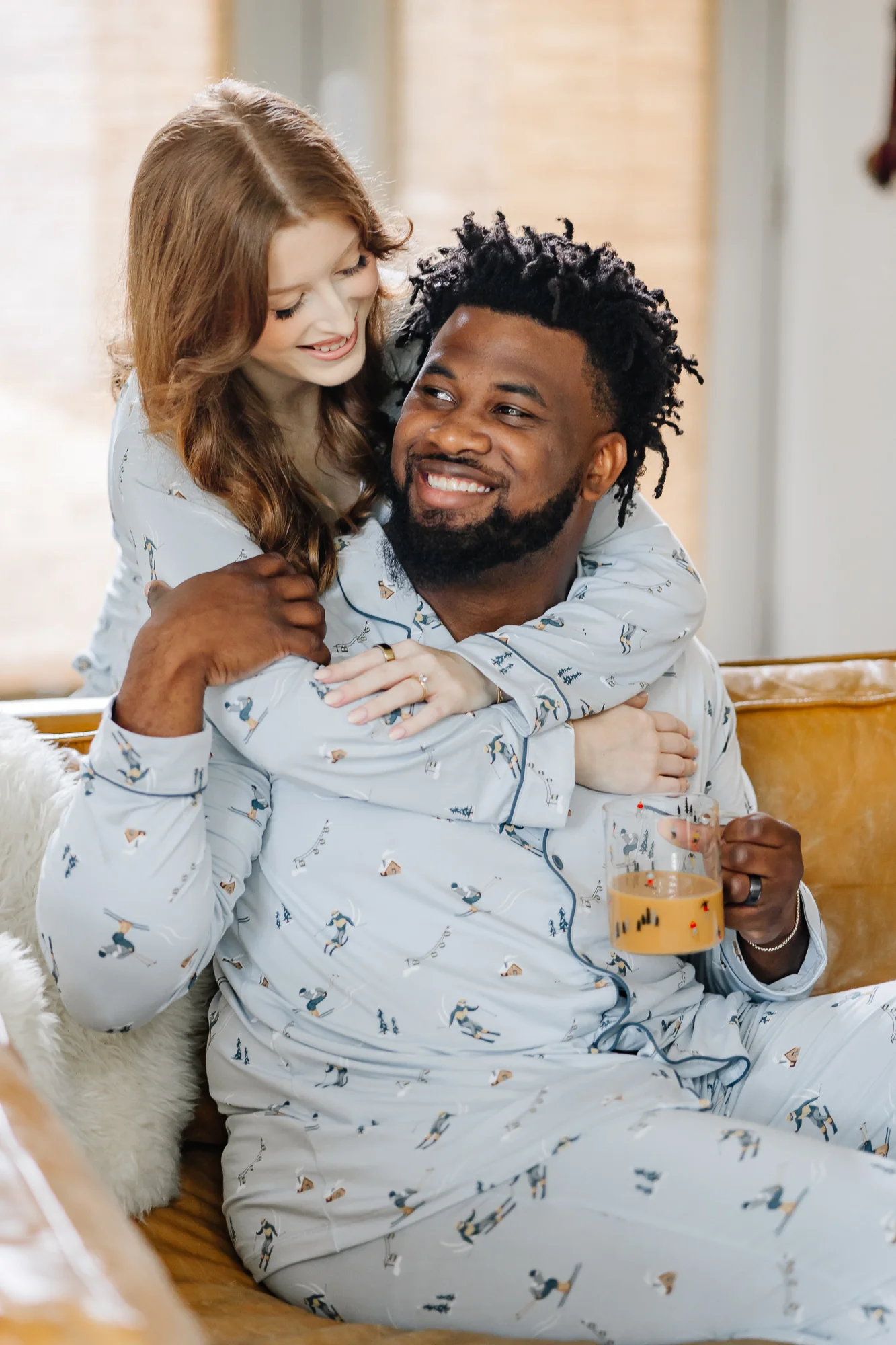 Men's Long Sleeve Pajama Set in Ski - Image 7
