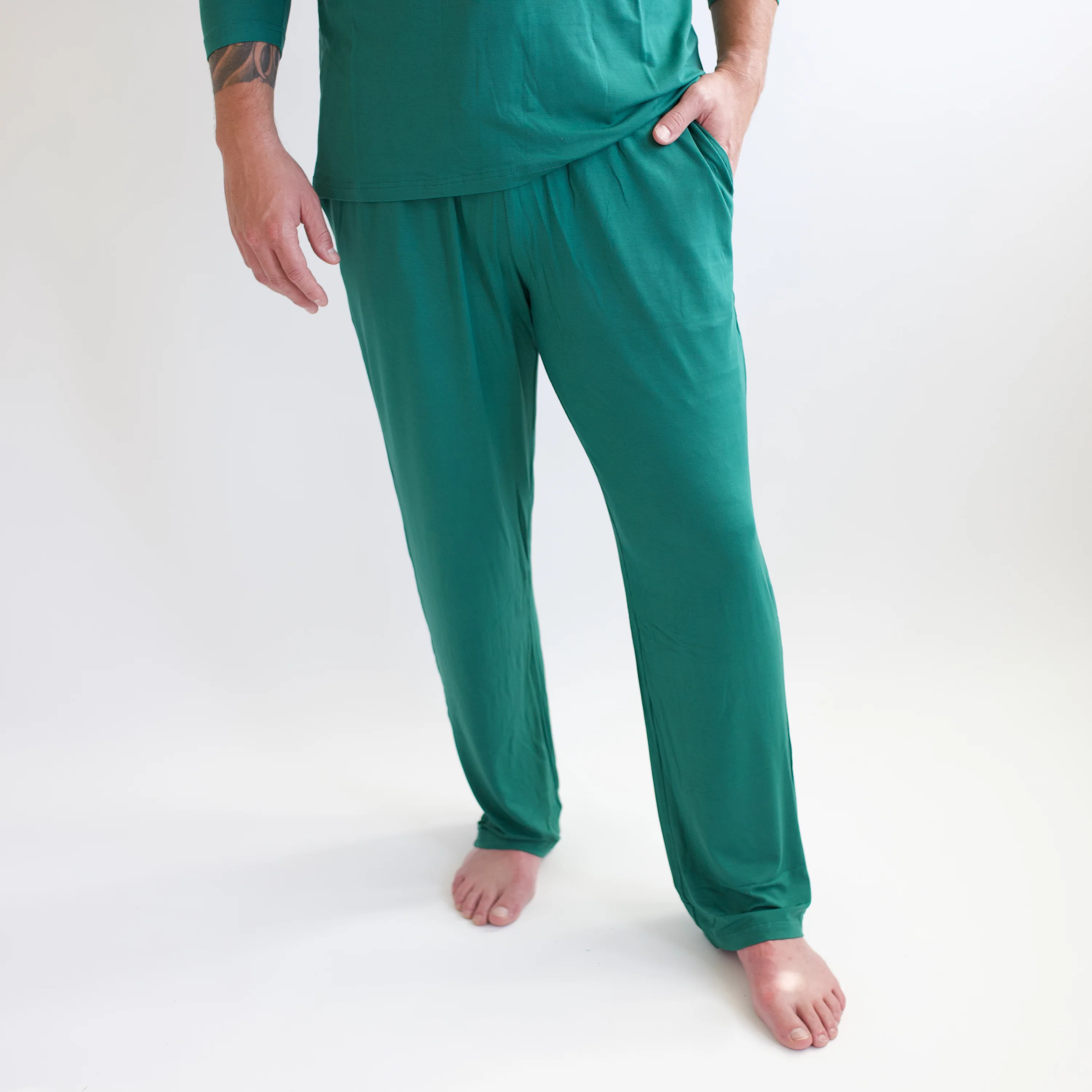 Men's Lounge Pants in Emerald - Image 3