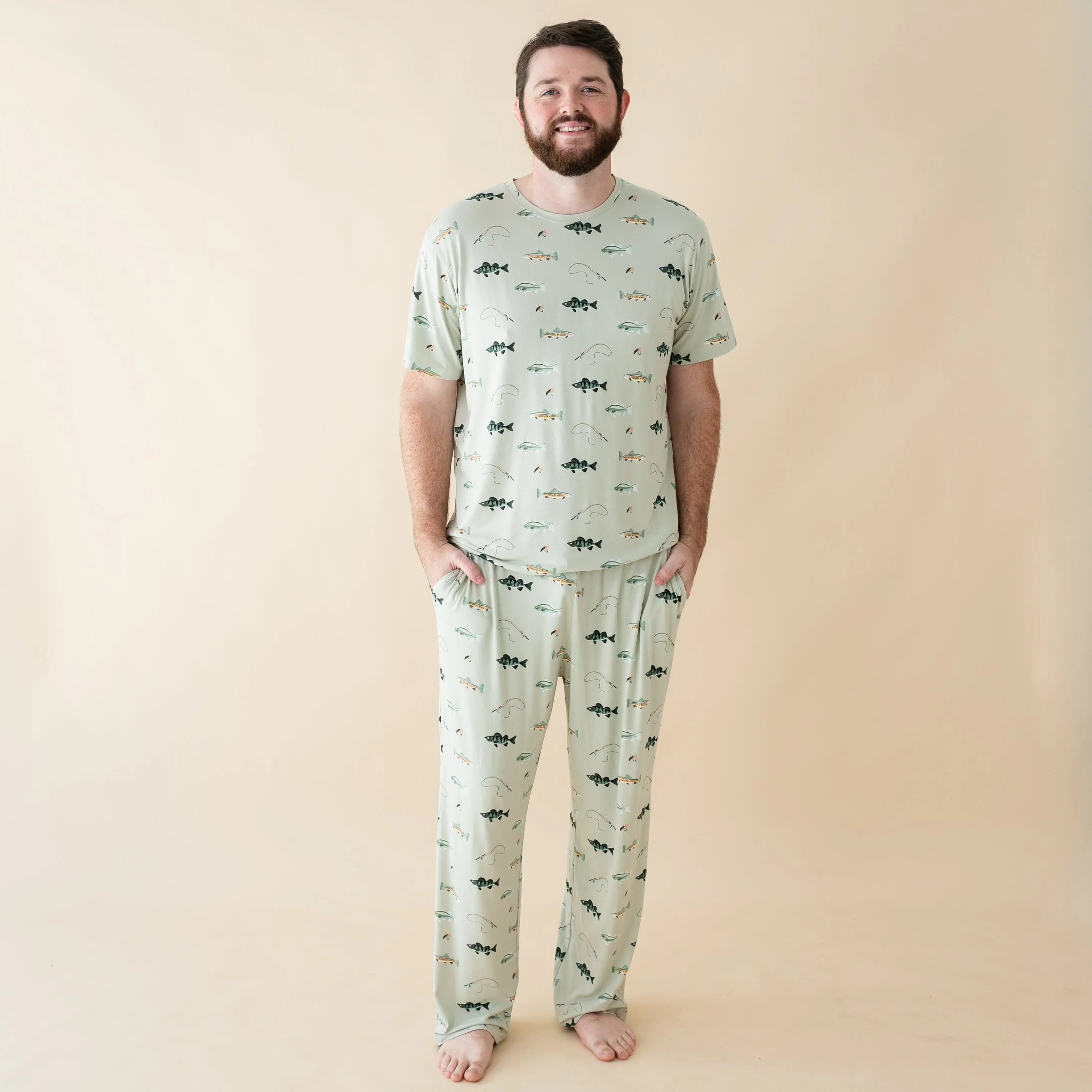 Men's Lounge Pants in Fishing - Image 2