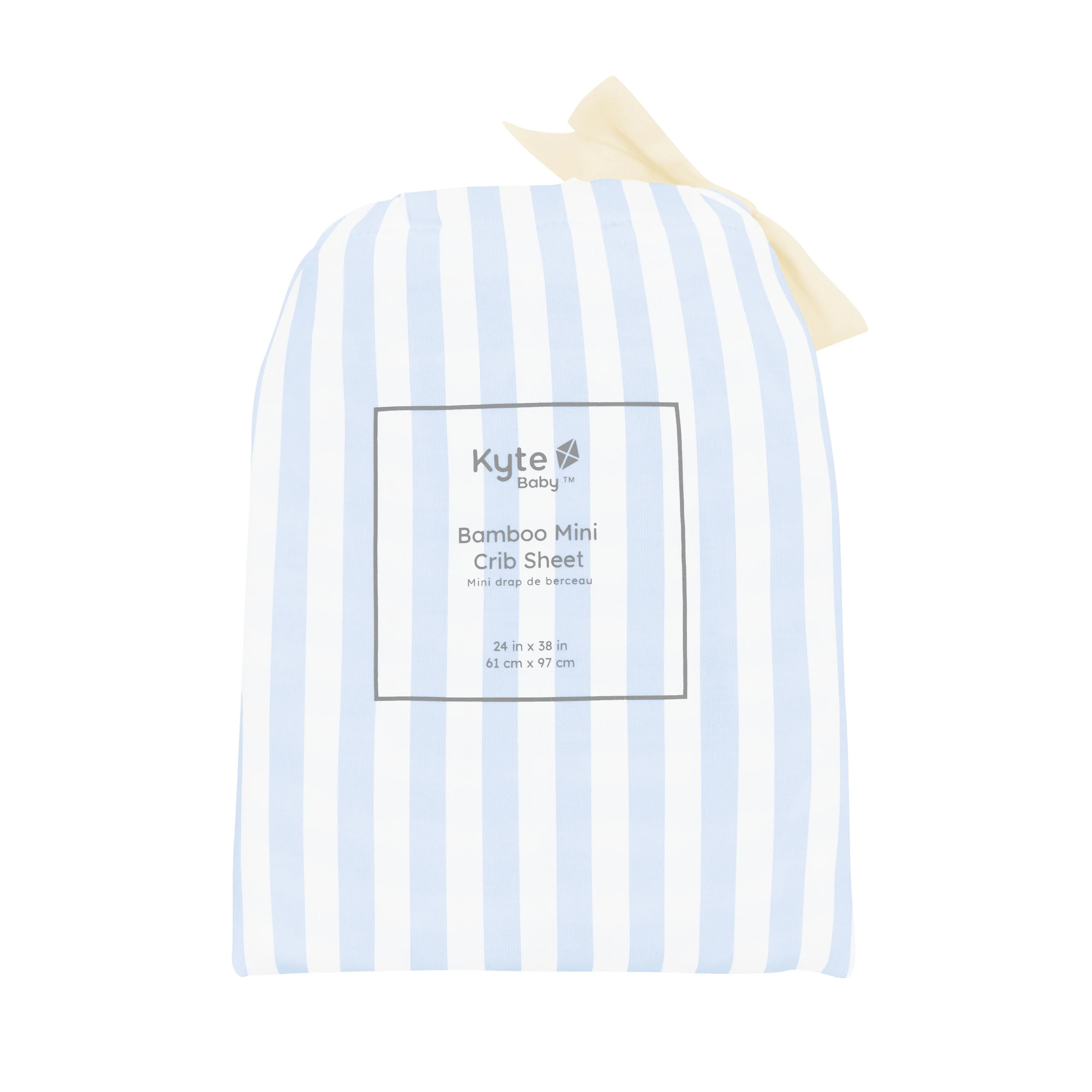 Mini Crib Sheet in Small Mist Stripe - Image 3