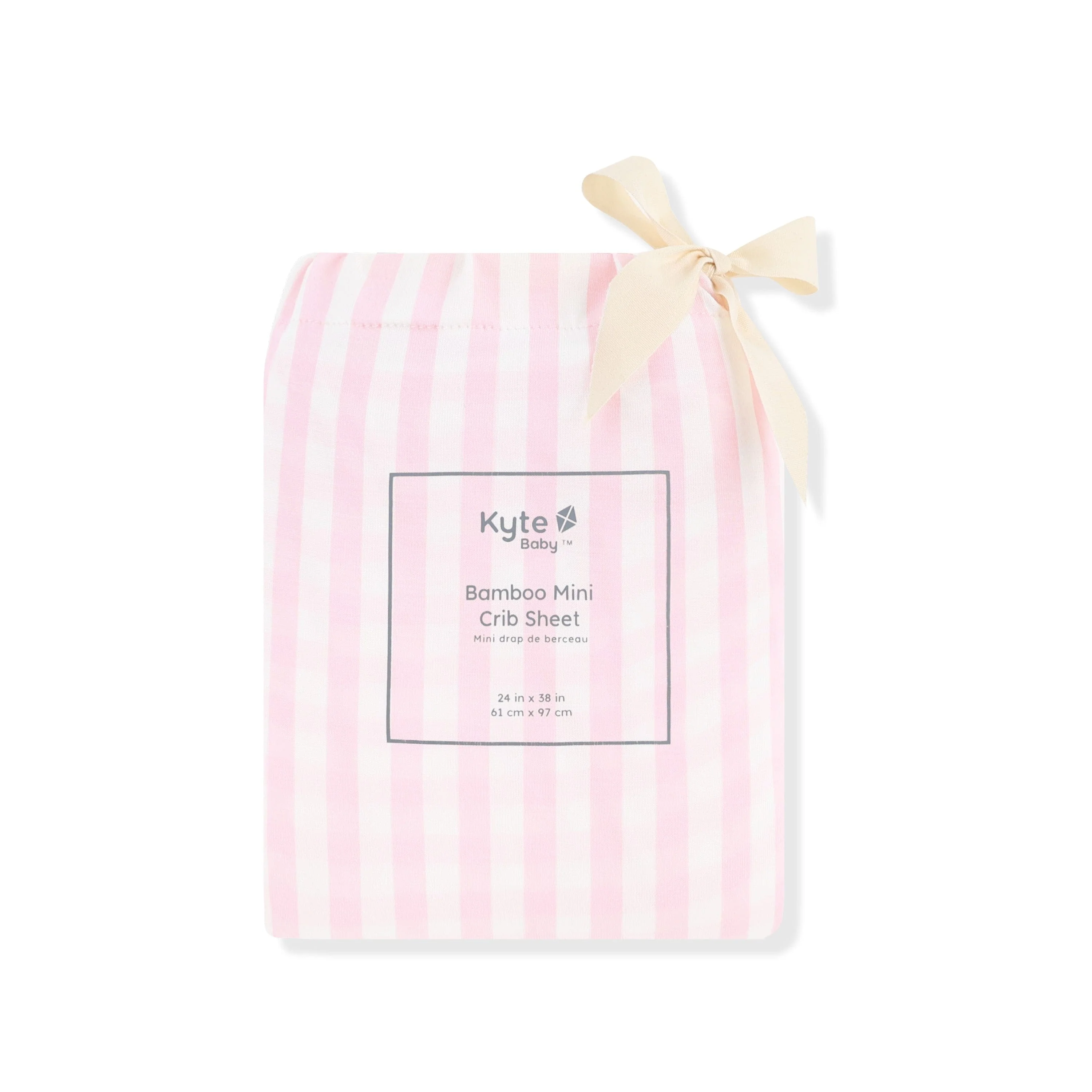 Mini Crib Sheet in Small Sakura Stripe - Image 3