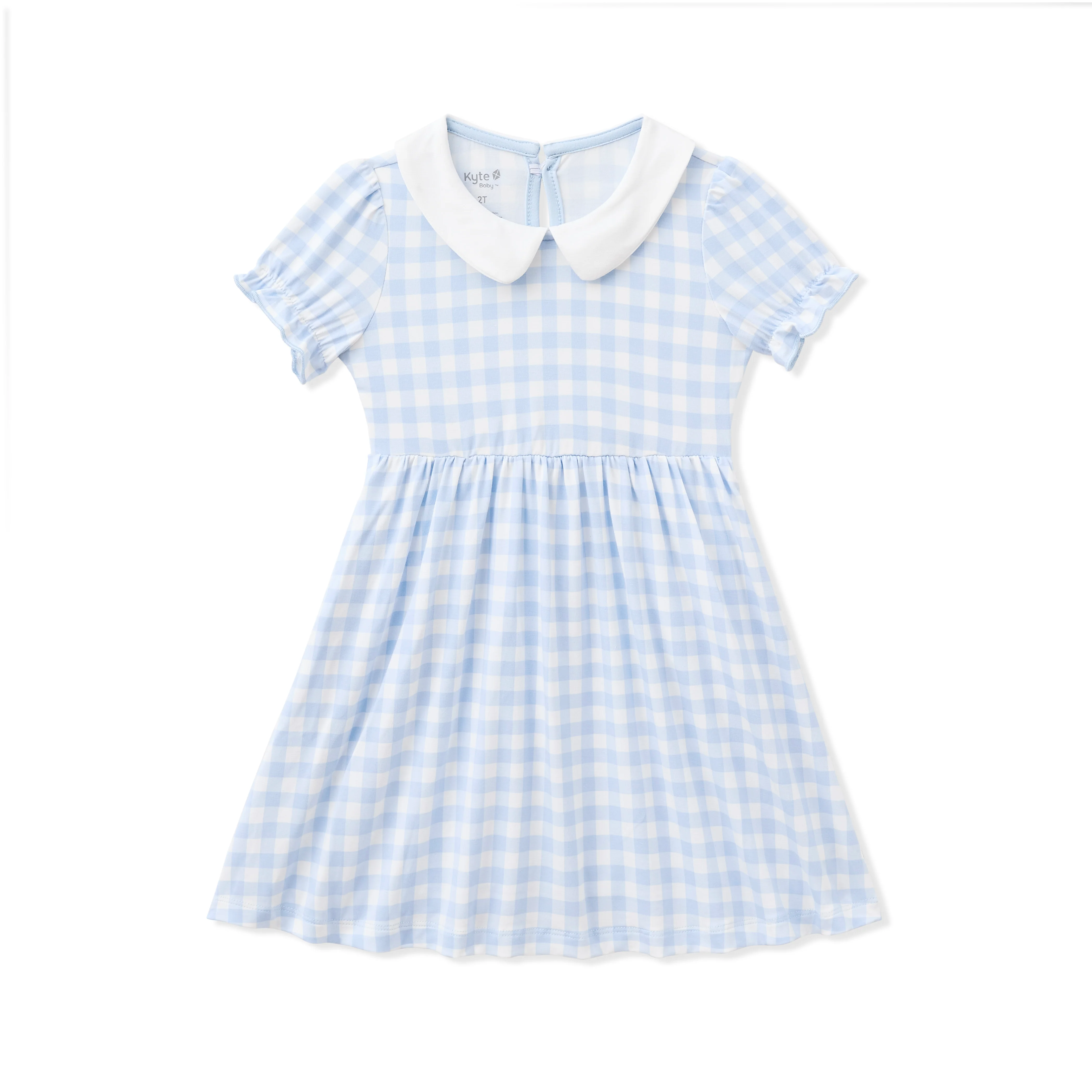 Peter Pan Collar Dress in Gingham Breeze - Image 2