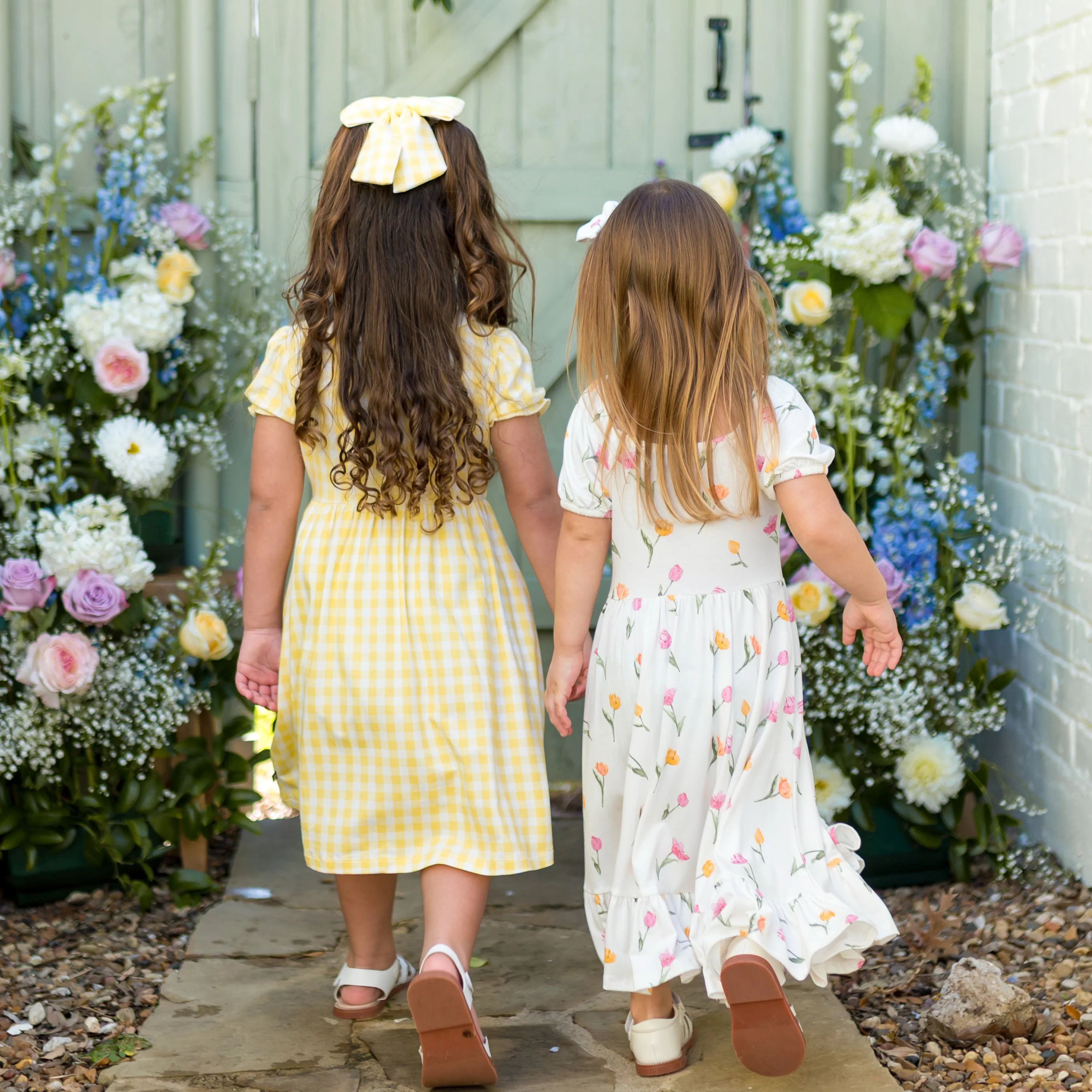Peter Pan Collar Dress in Gingham Chamomile - Image 6