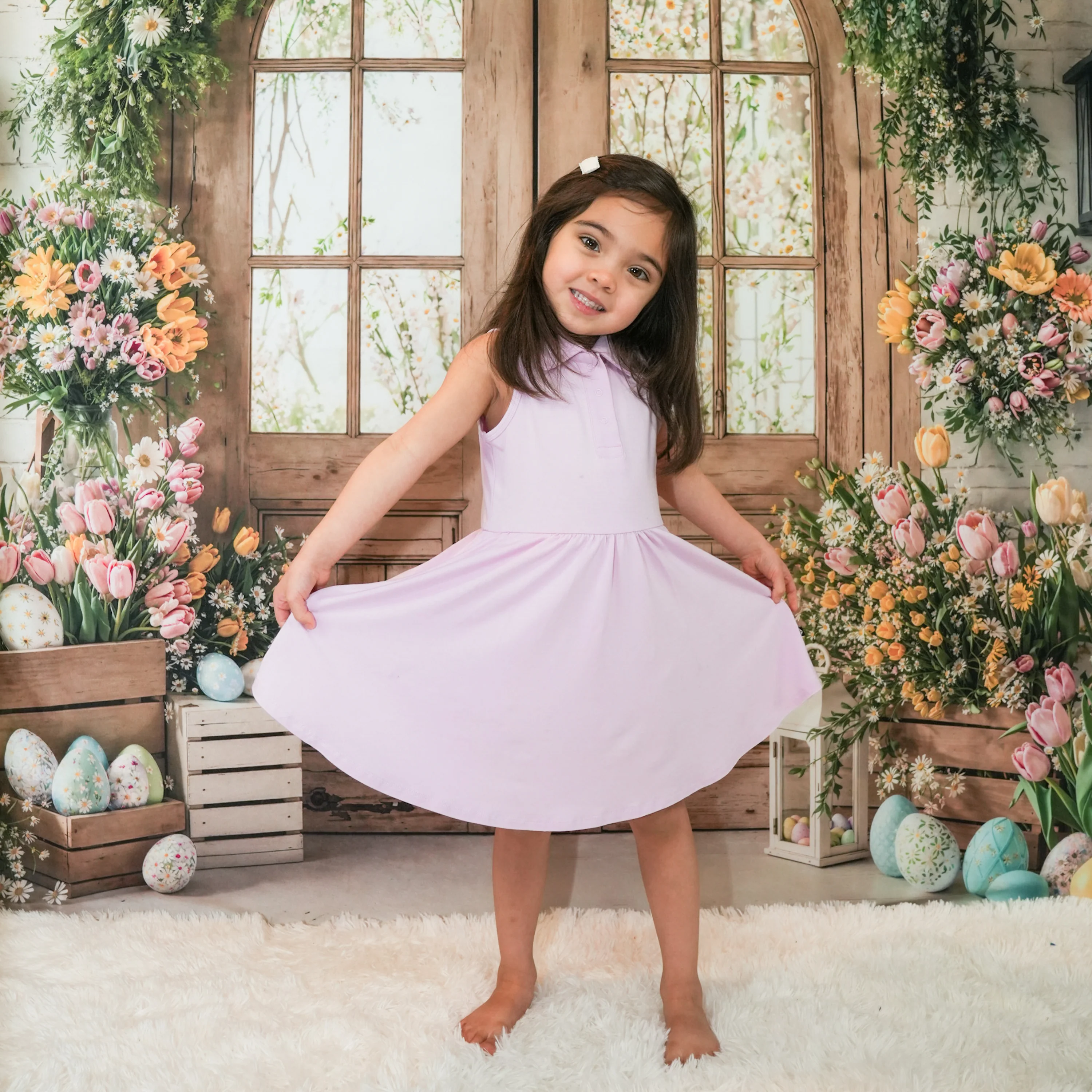 Polo Bodysuit Dress in Thistle - Image 3