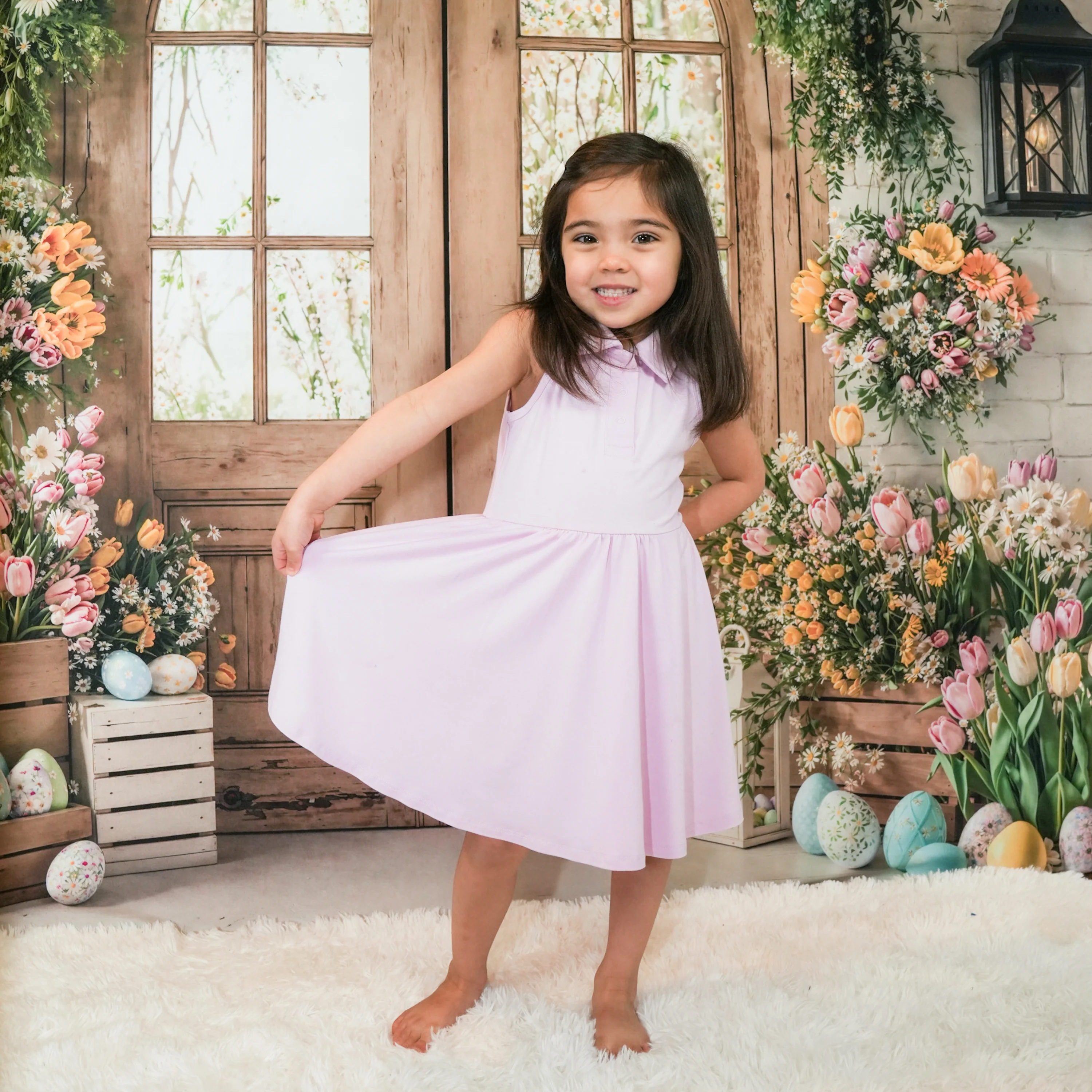 Polo Bodysuit Dress in Thistle - Image 4