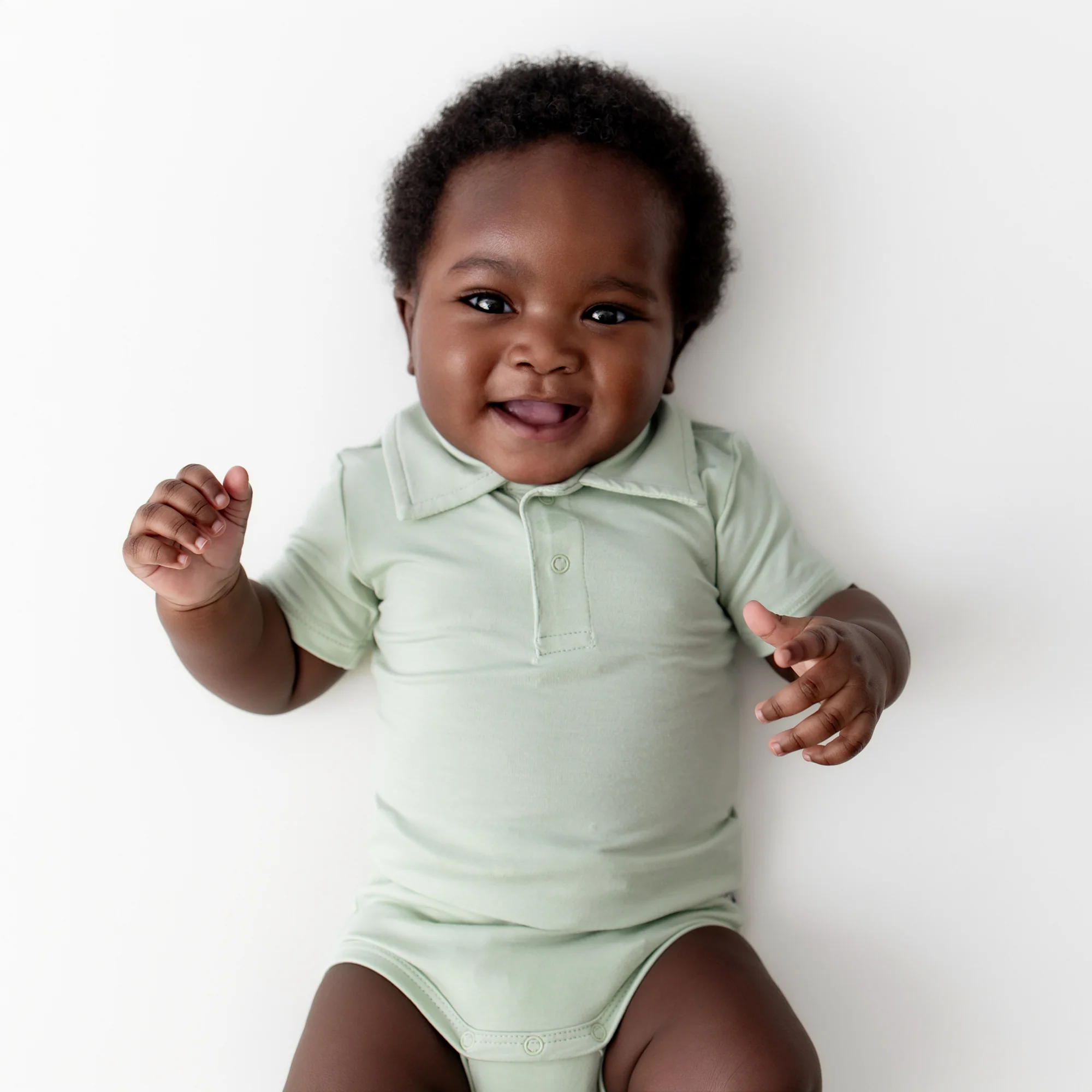 Polo Bodysuit in Basil - Image 3