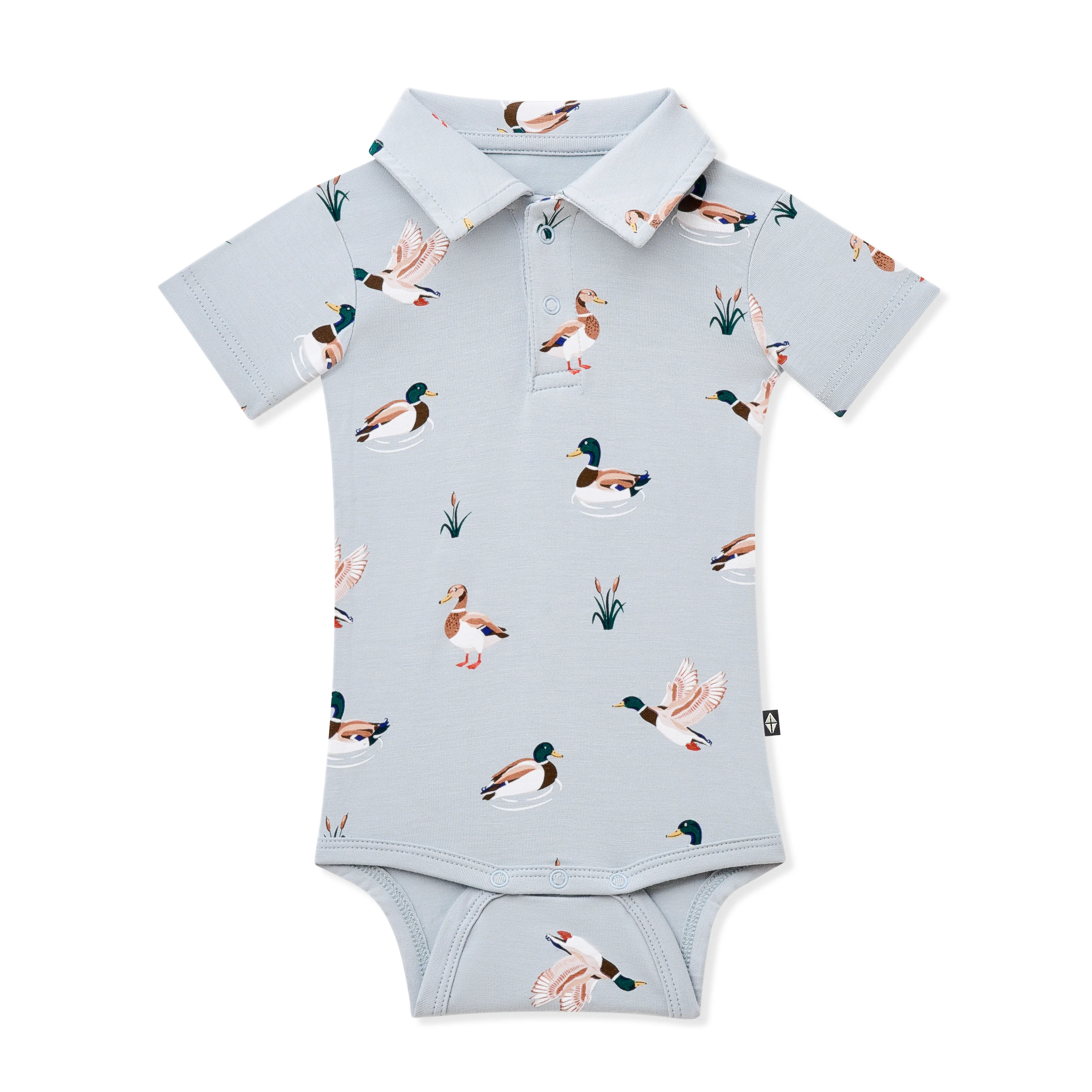 Polo Bodysuit in Mallard Duck - Image 2