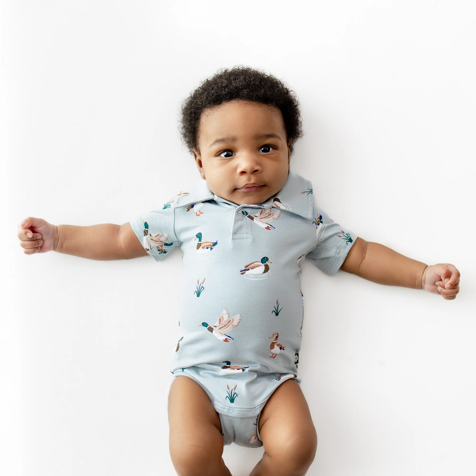 Polo Bodysuit in Mallard Duck - Image 3