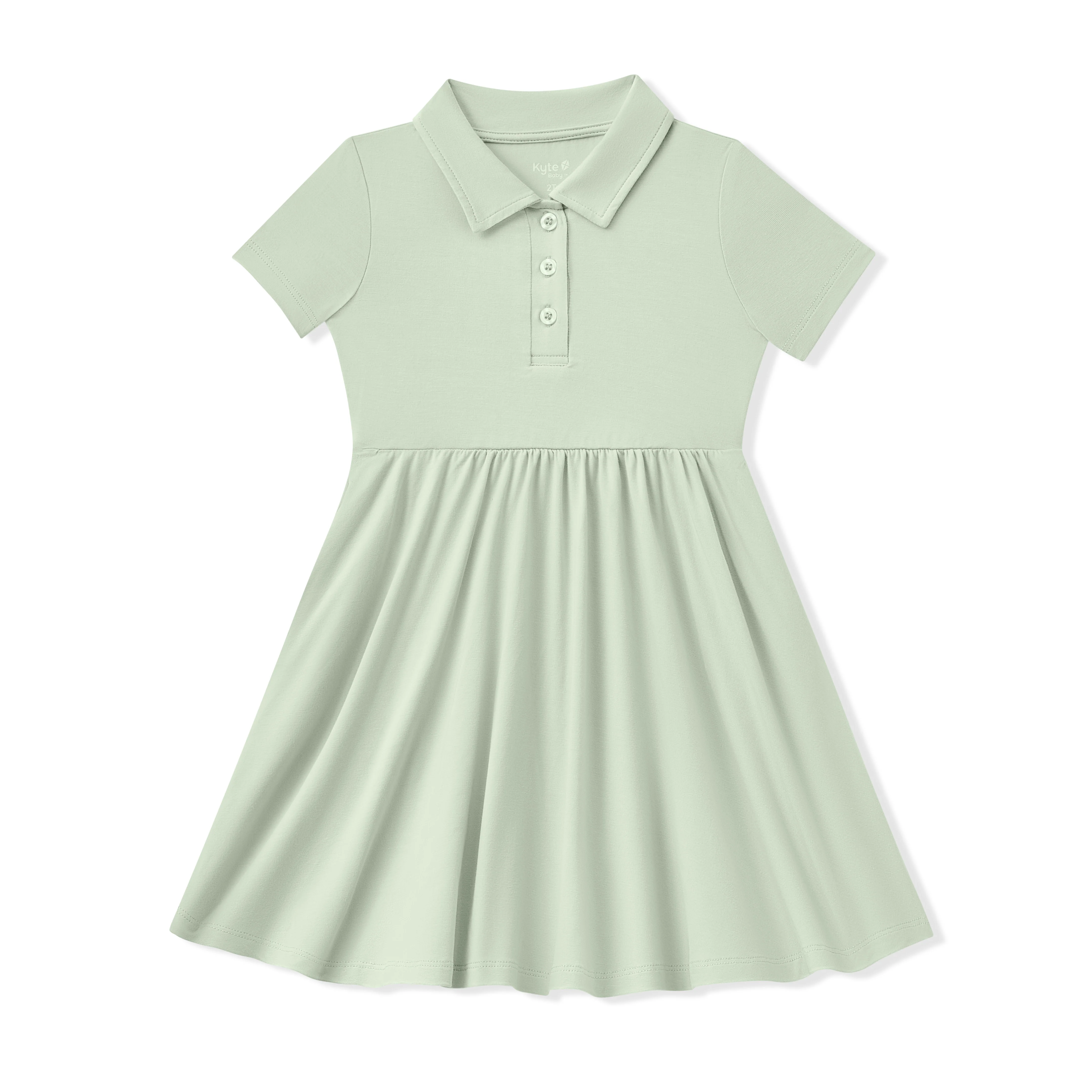 Polo Dress in Basil - Image 2