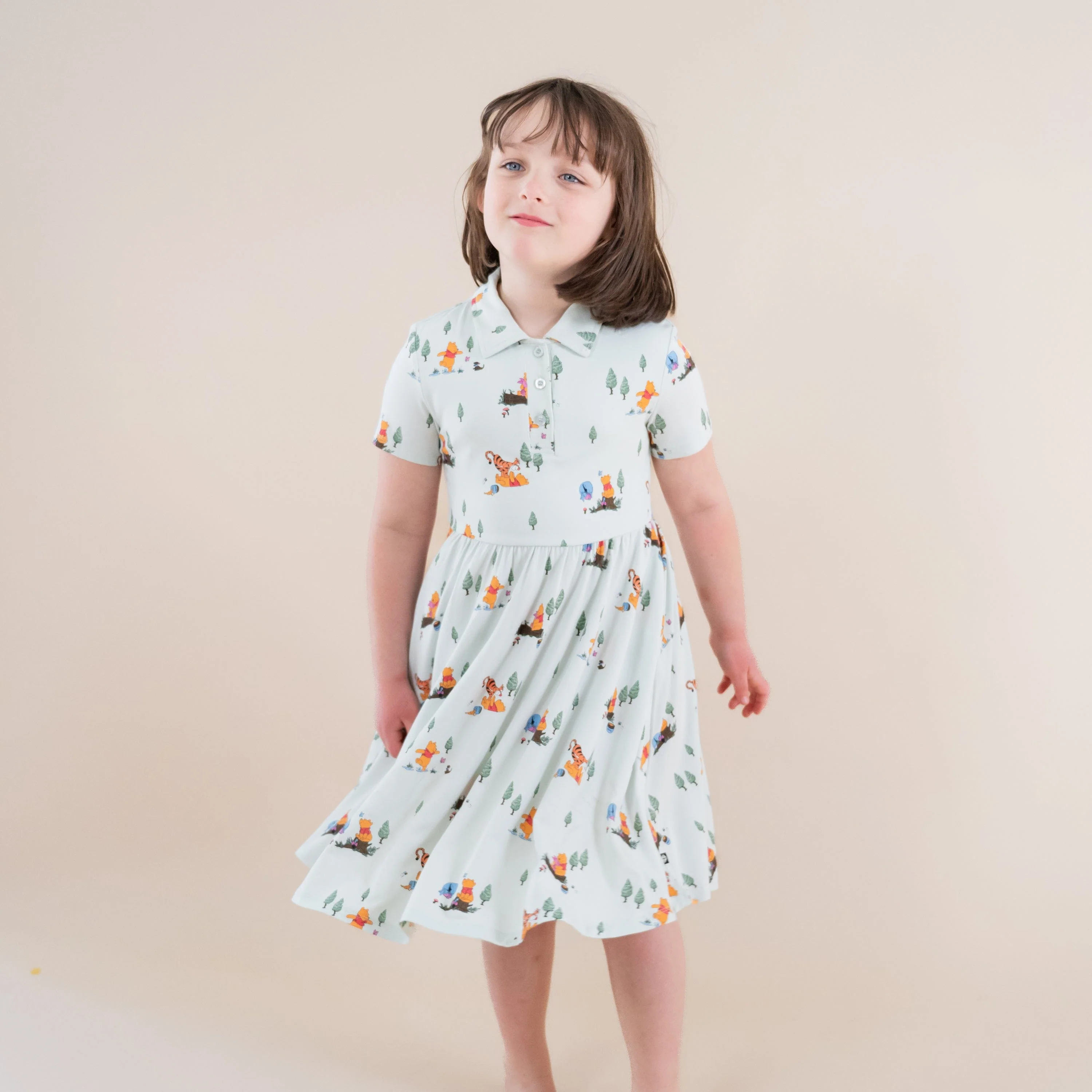 Polo Dress in Winnie the Pooh Hundred Acre Wood - Image 3