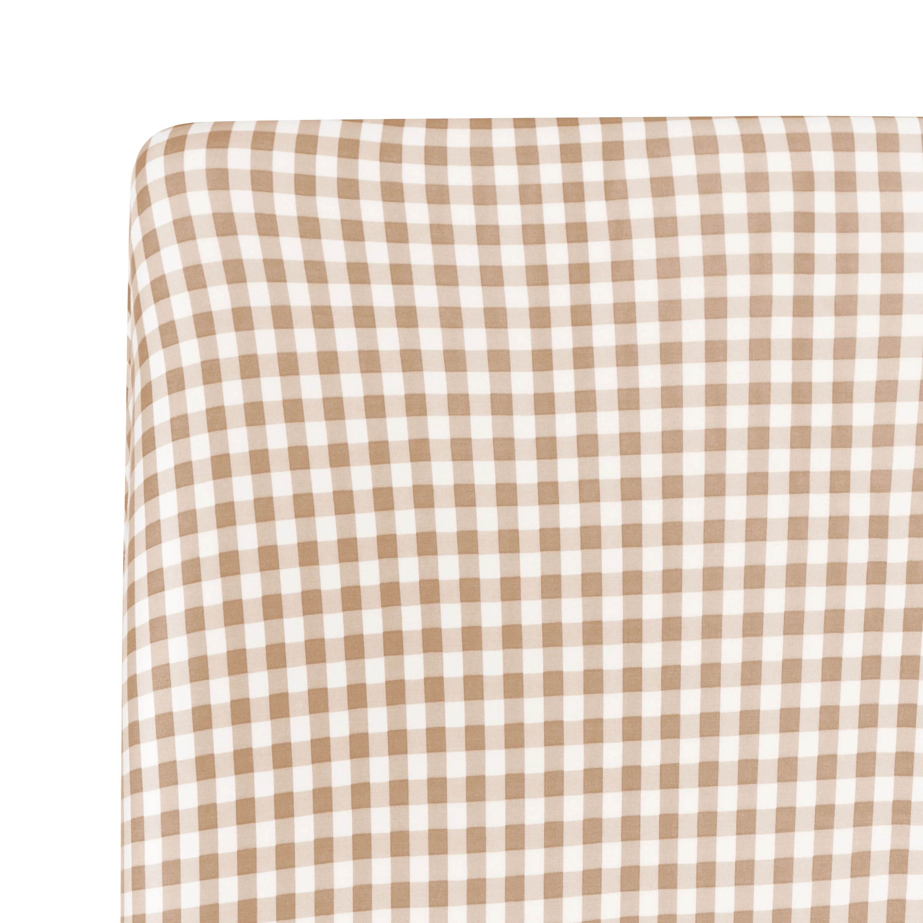 Crib Sheet in Gingham Bisque - Image 3