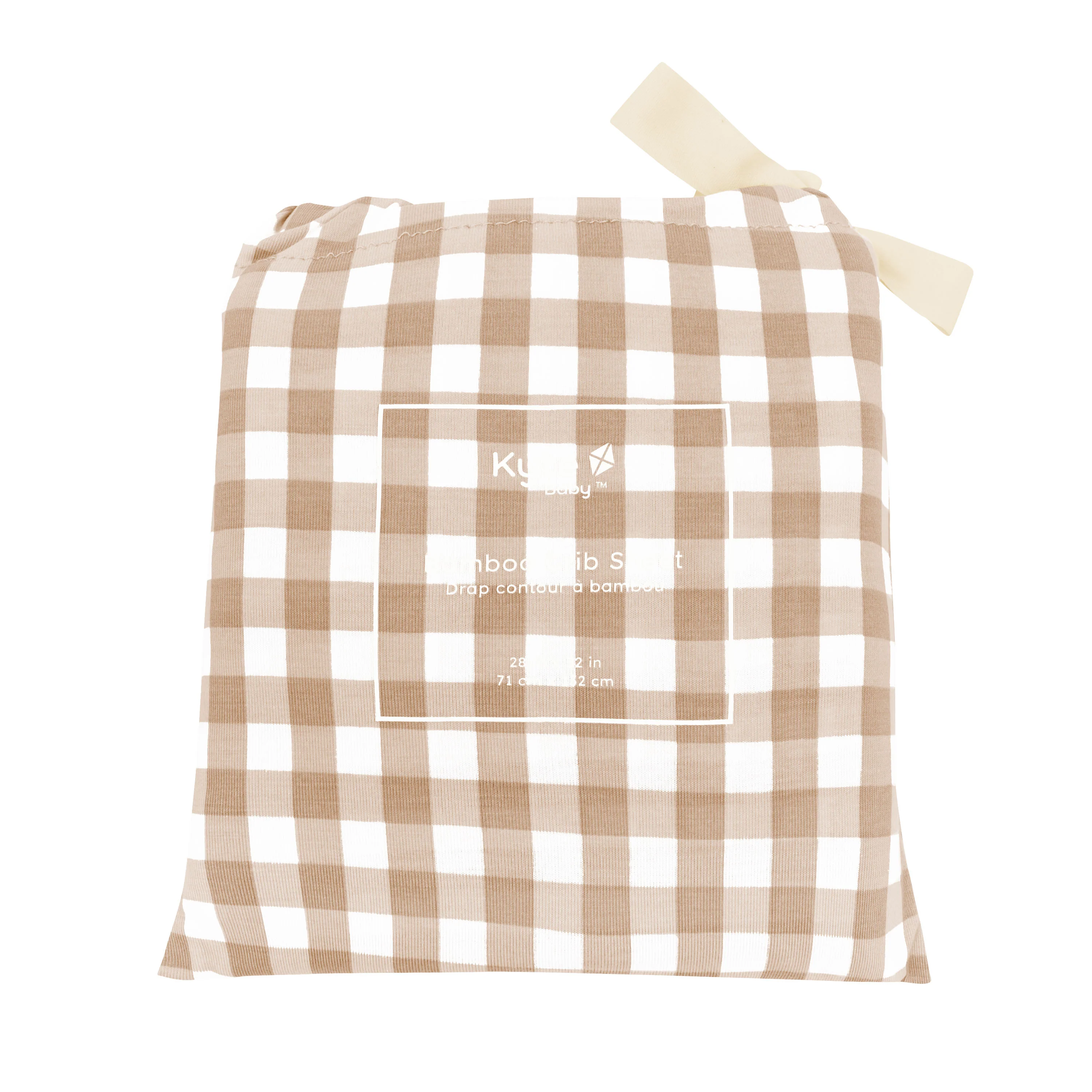 Crib Sheet in Gingham Bisque - Image 4