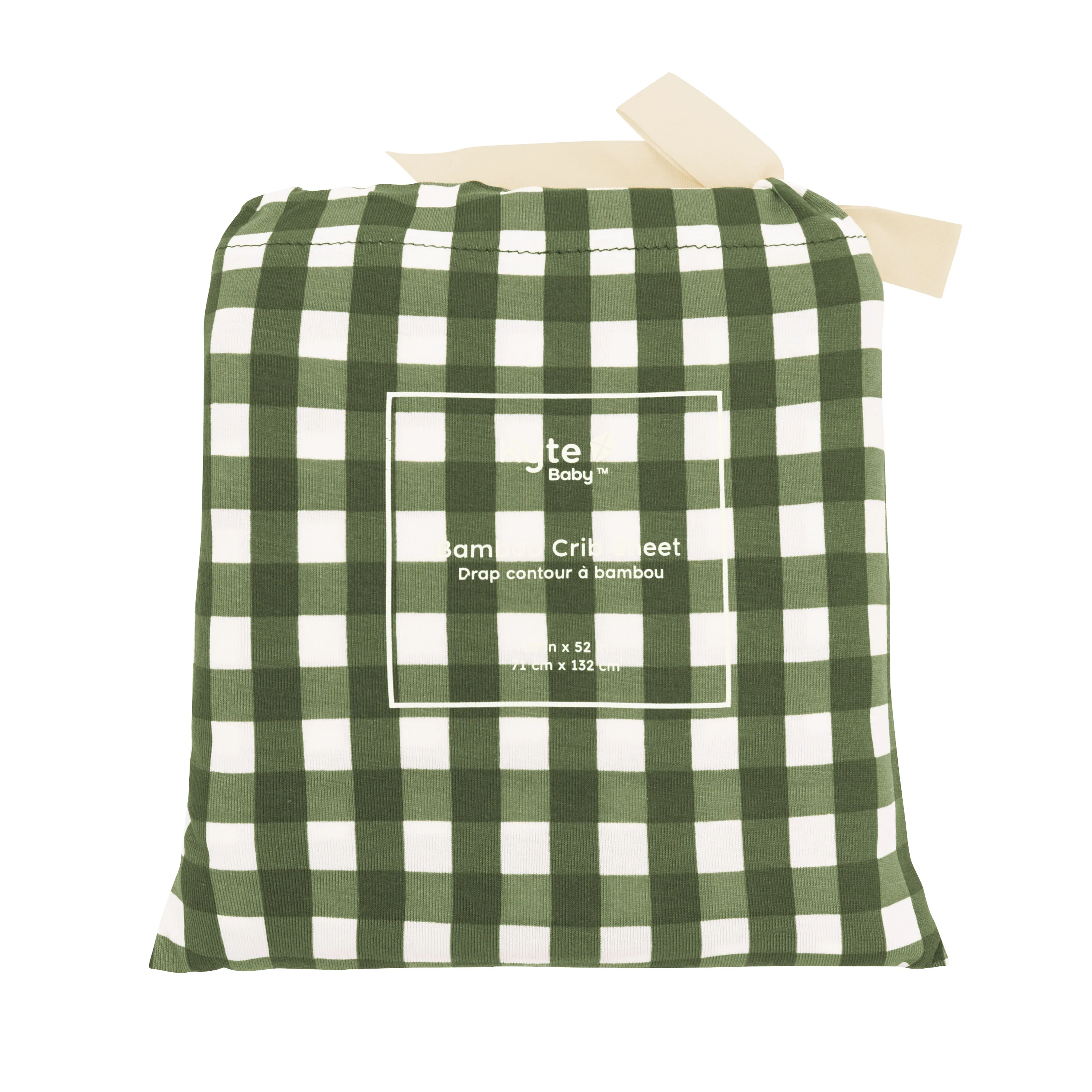 Crib Sheet in Gingham Fir - Image 4