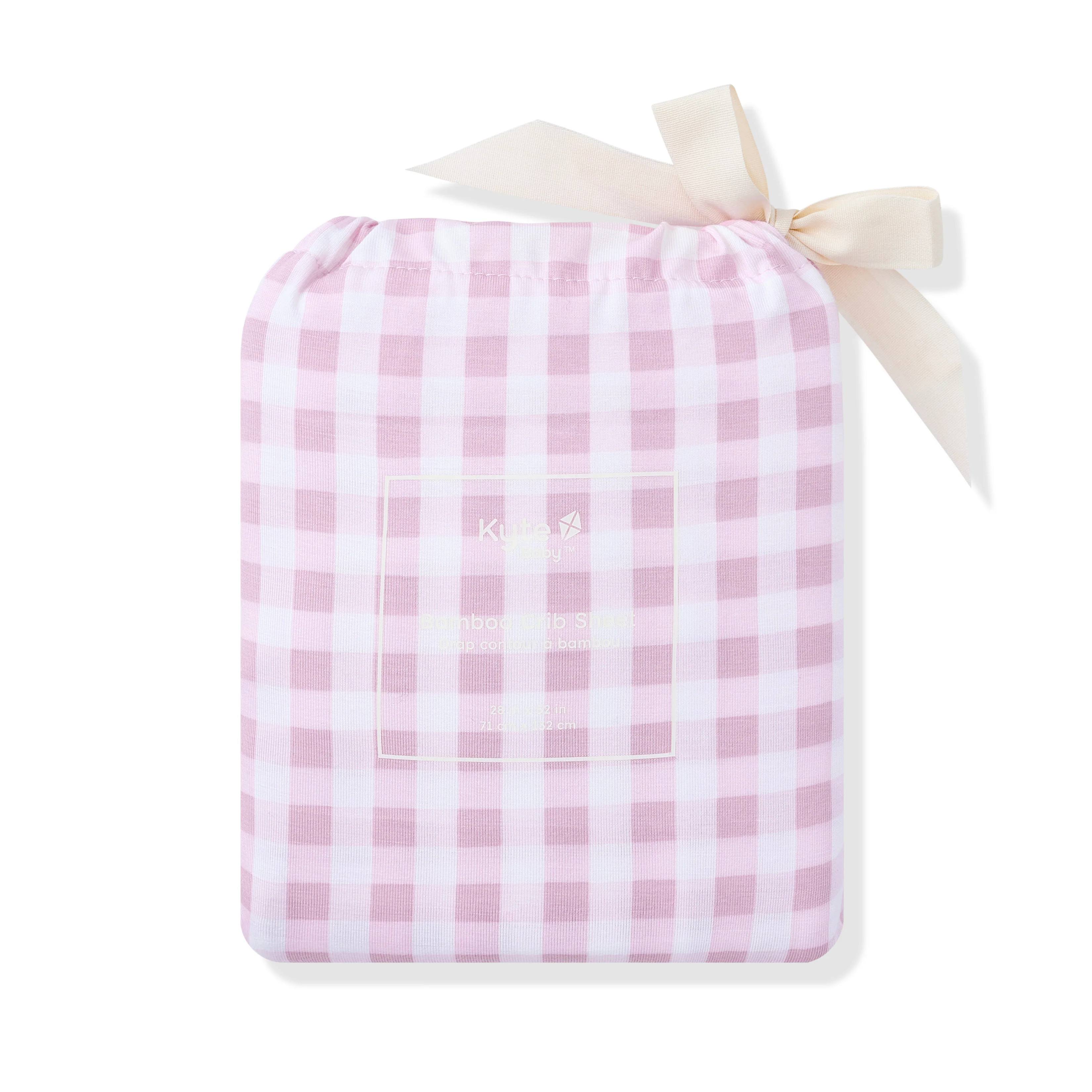 Crib Sheet in Gingham Thistle - Image 3