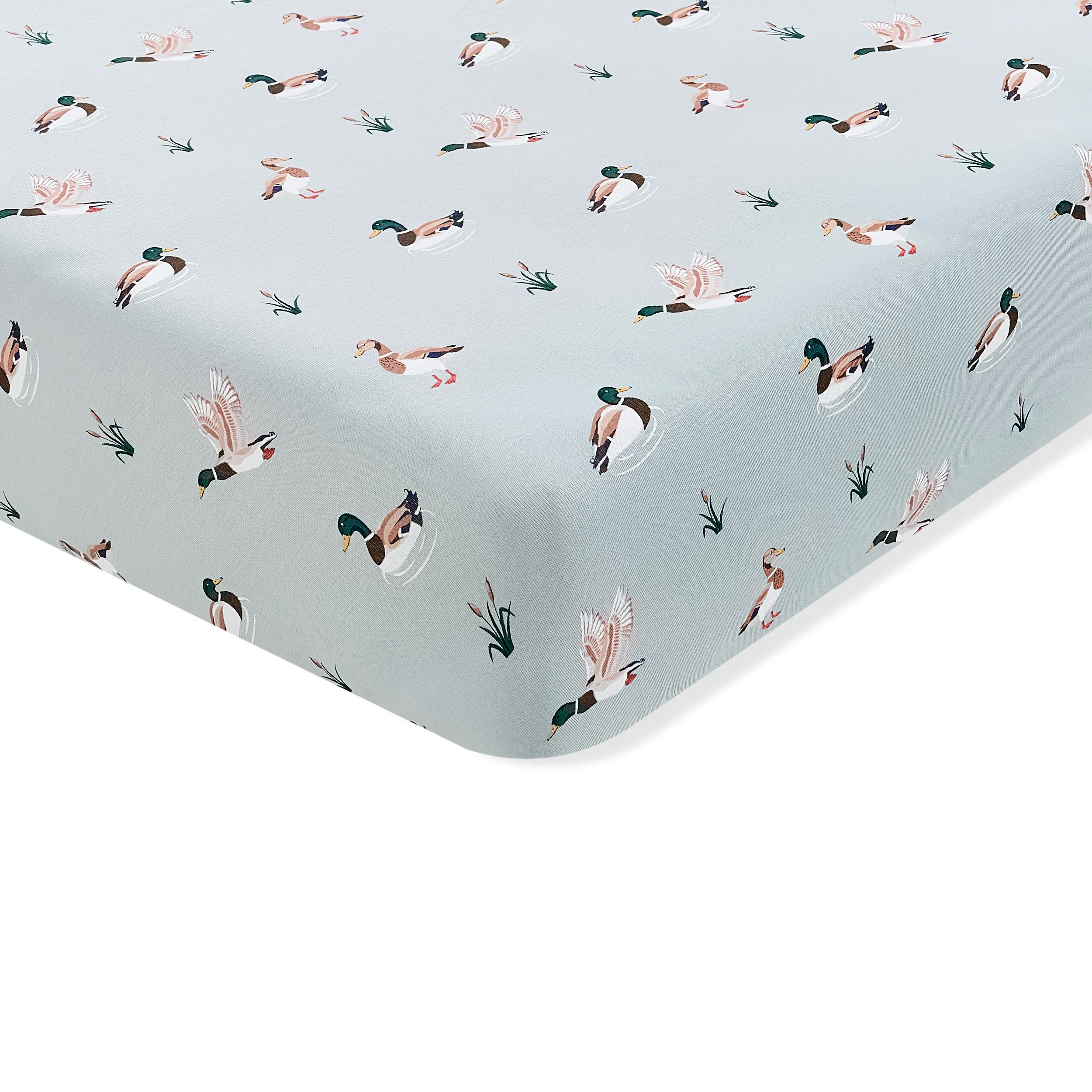 Crib Sheet in Mallard Duck - Image 2