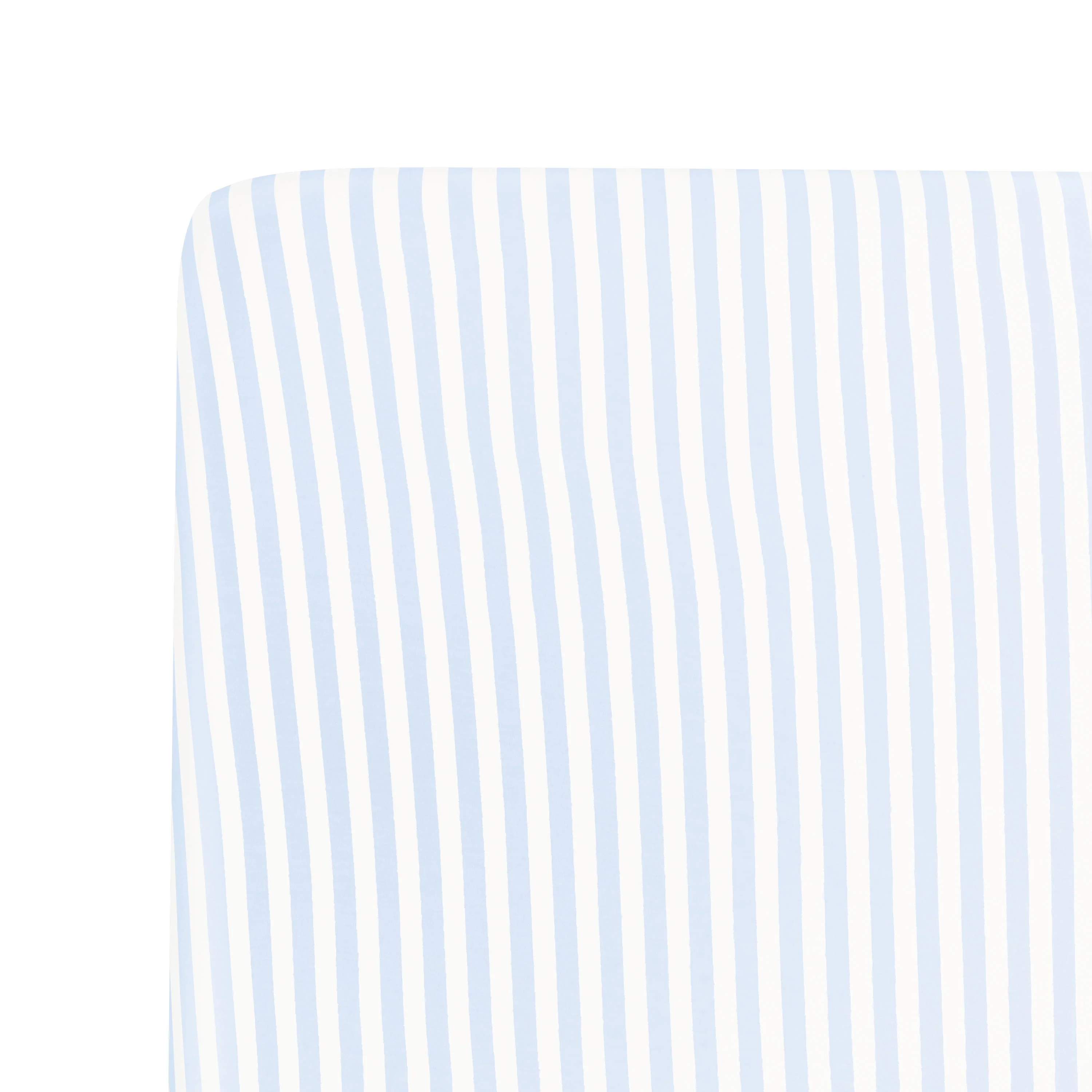Crib Sheet in Small Mist Stripe - Image 4