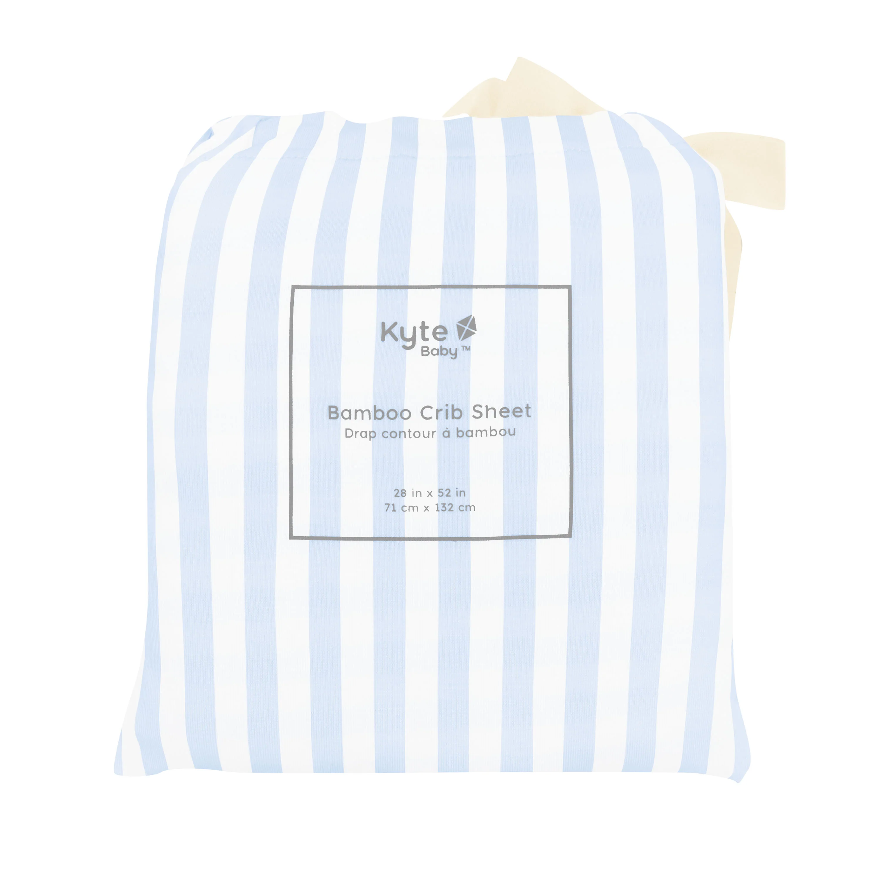 Crib Sheet in Small Mist Stripe - Image 5