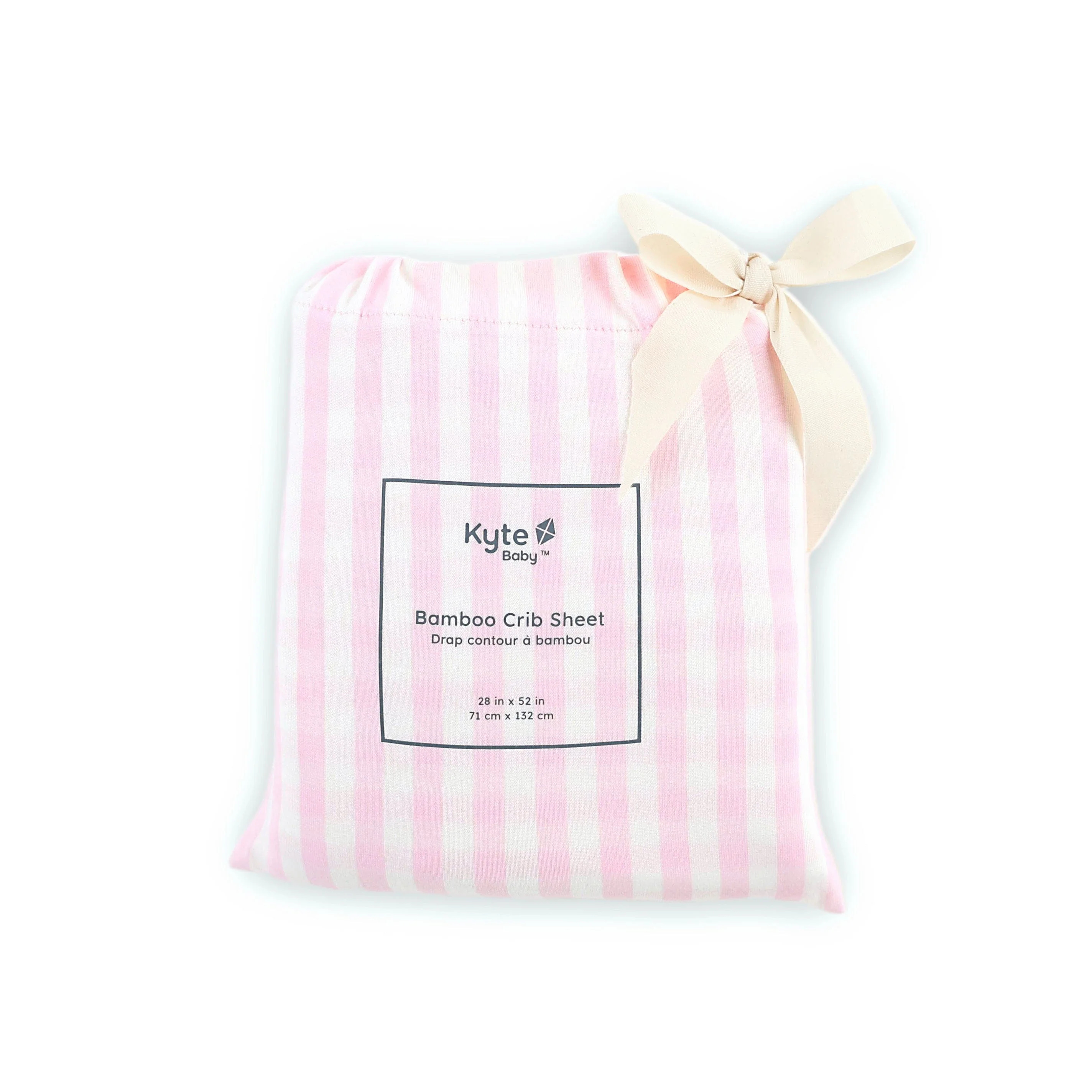 Crib Sheet in Small Sakura Stripe - Image 6