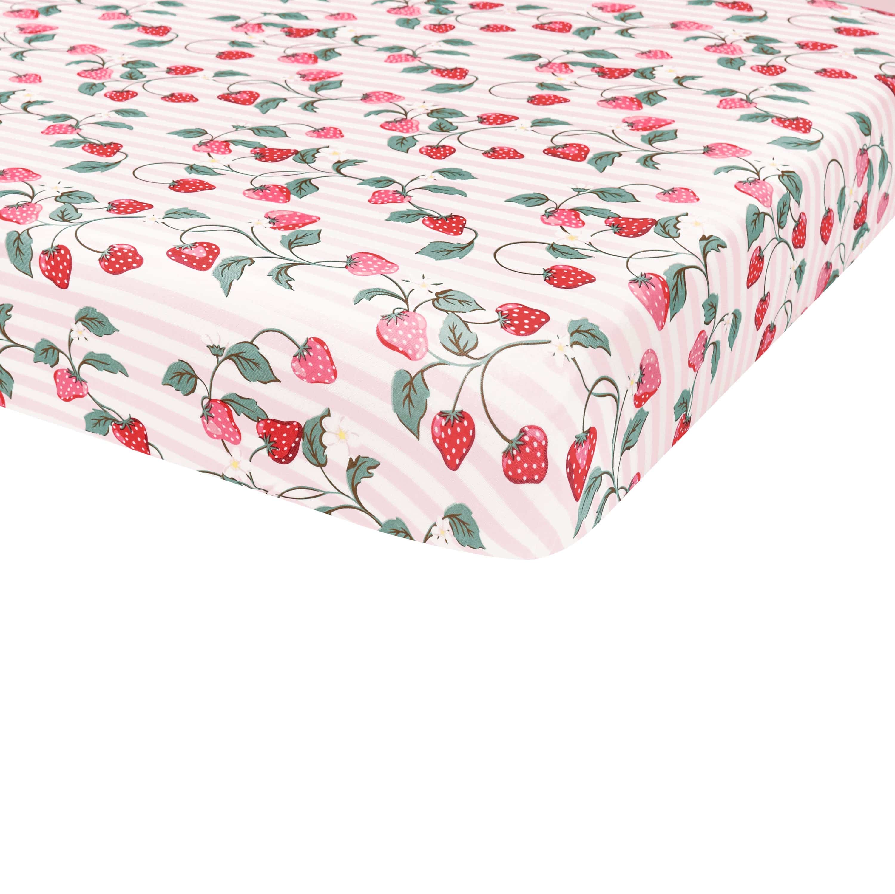 Crib Sheet in Strawberry Fields - Image 2