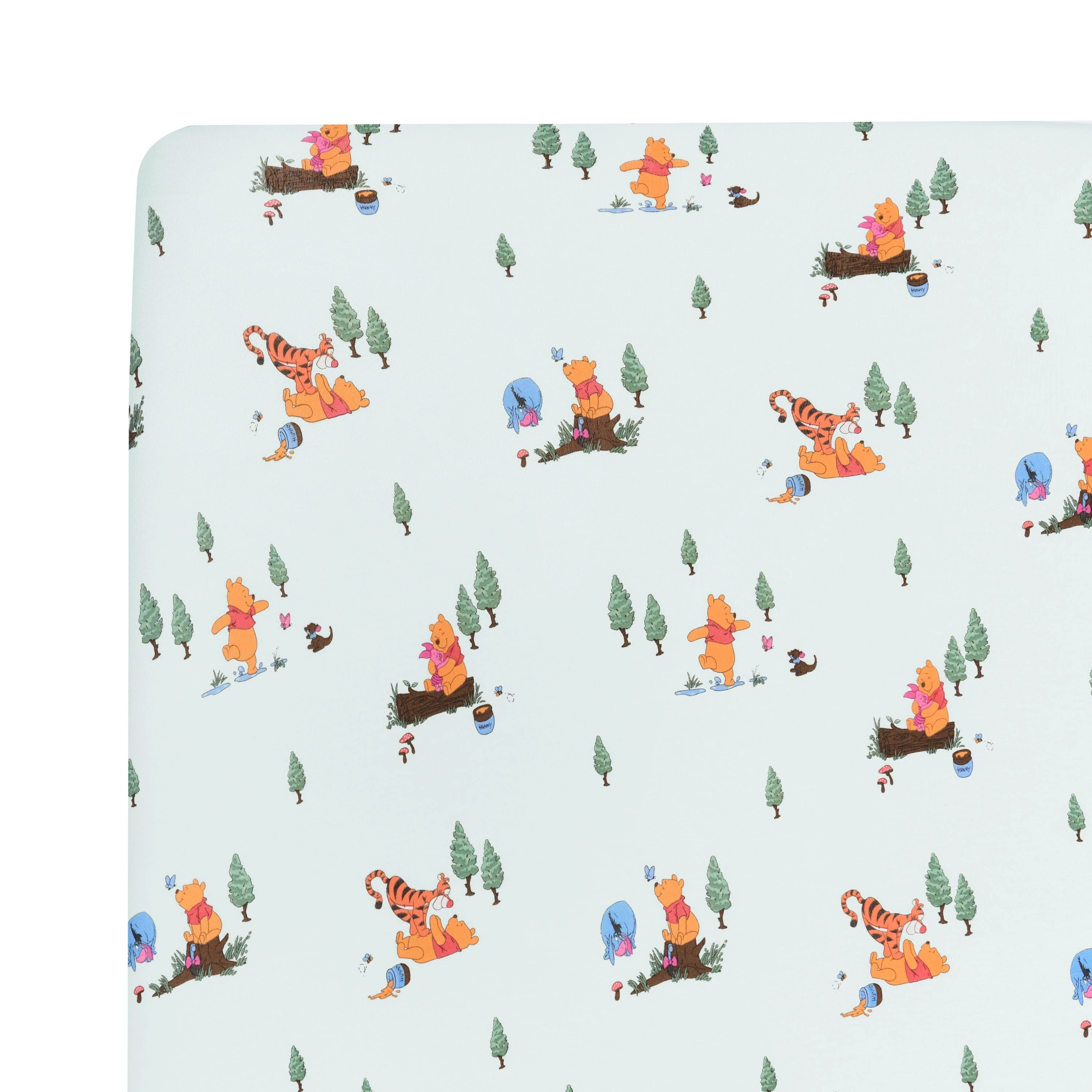 Crib Sheet in Winnie the Pooh Hundred Acre Wood - Image 2