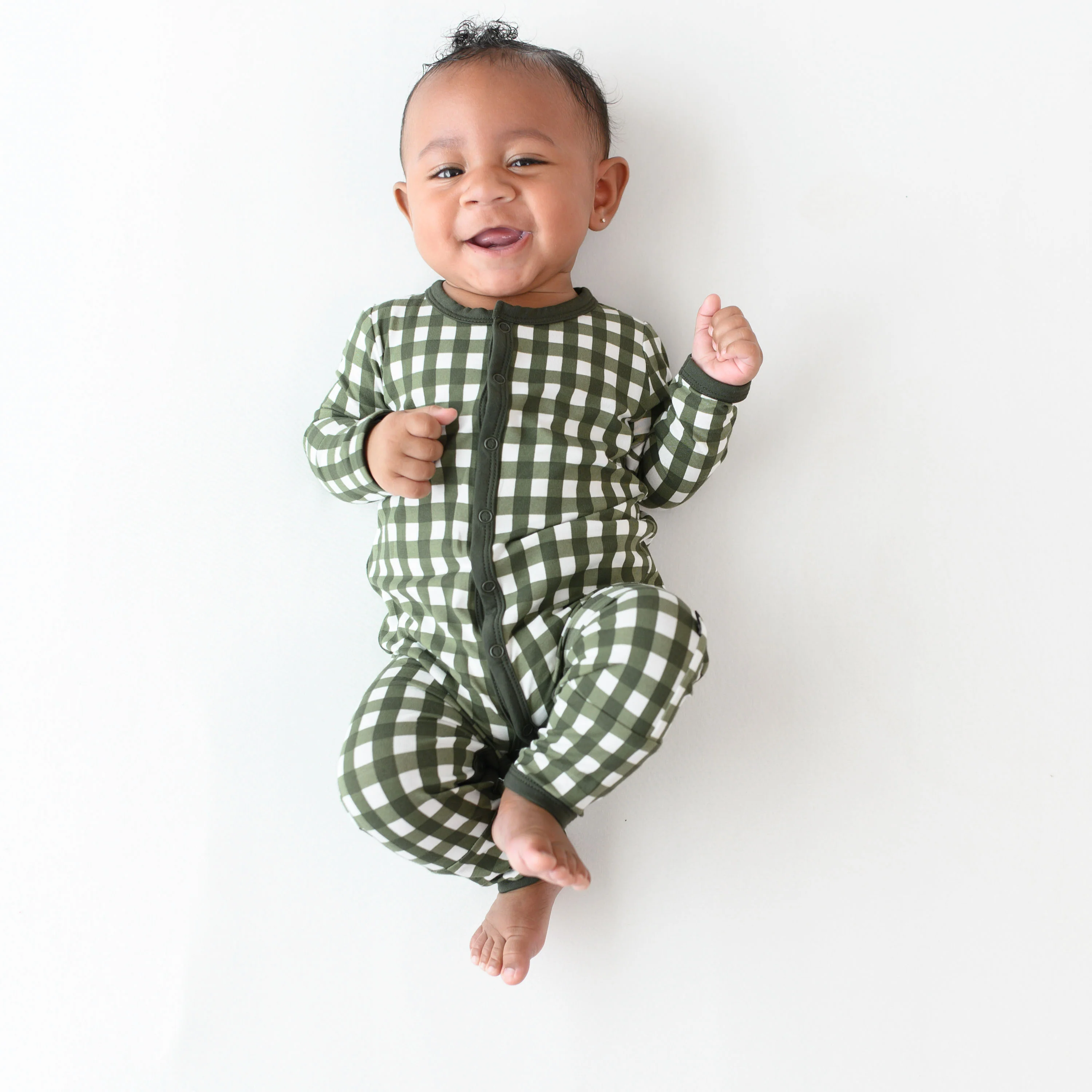 Romper in Gingham Fir - Image 5