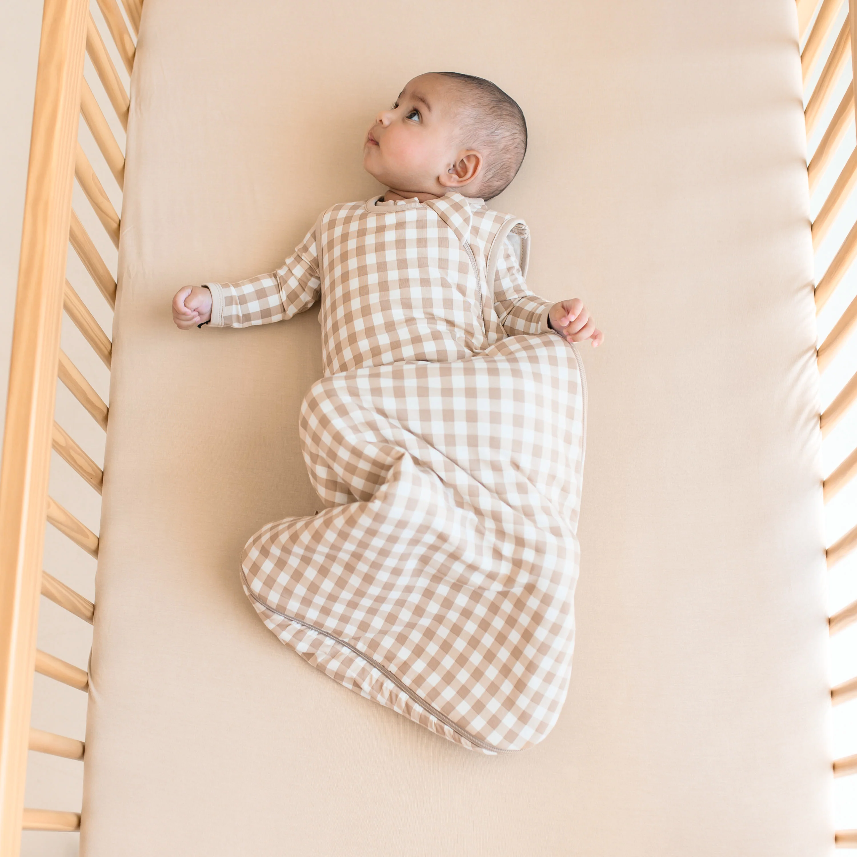 Sleep Bag in Gingham Bisque 1.0 - Image 3