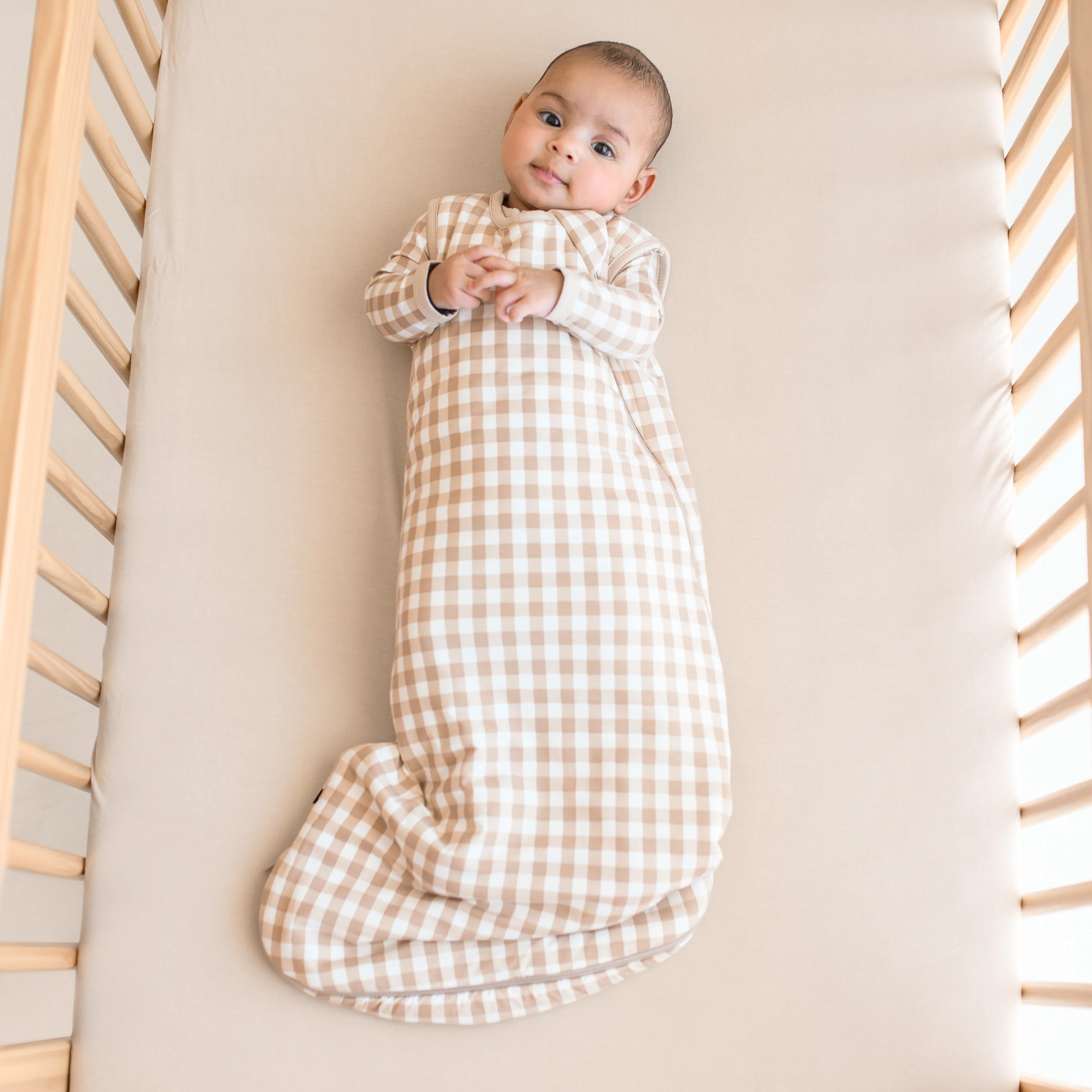 Sleep Bag in Gingham Bisque 1.0 - Image 4