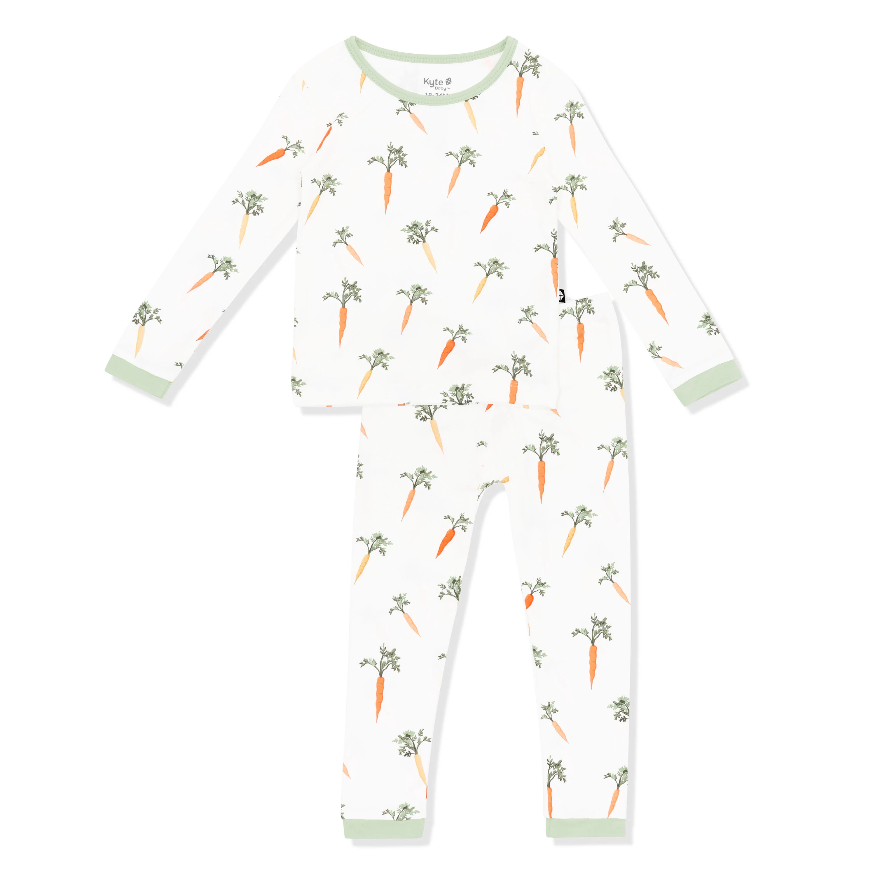 Long Sleeve Pajamas in Carrot - Image 2