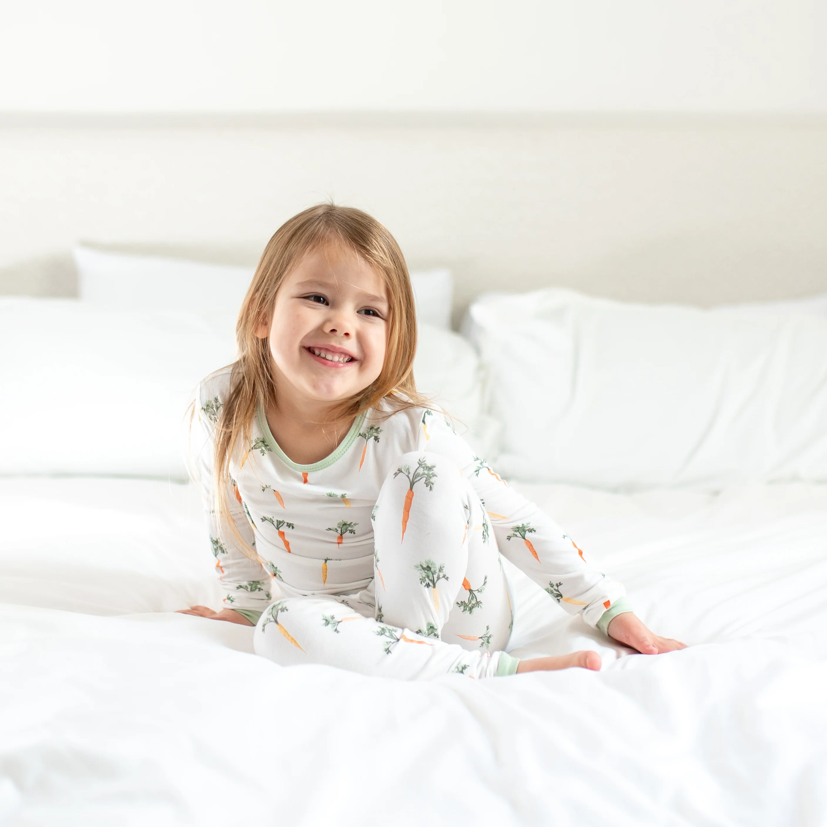 Long Sleeve Pajamas in Carrot - Image 3