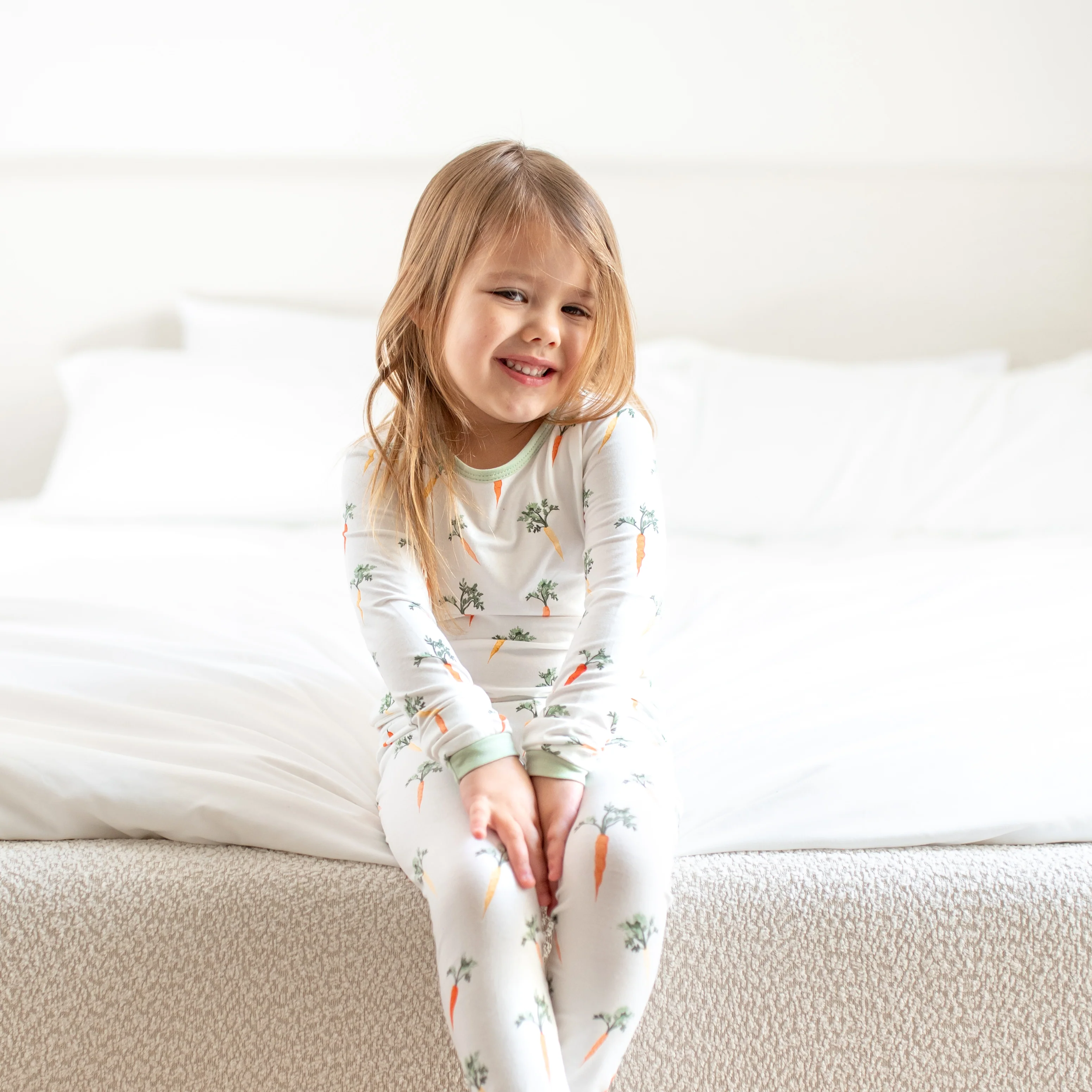 Long Sleeve Pajamas in Carrot - Image 4