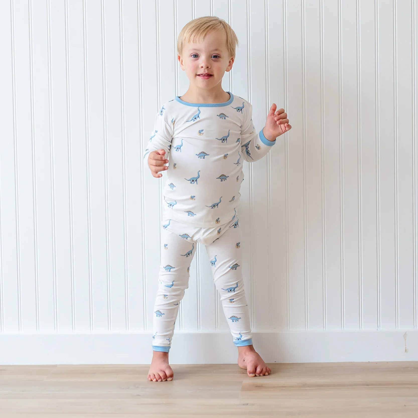 Long Sleeve Pajamas in Jurassic - Image 3
