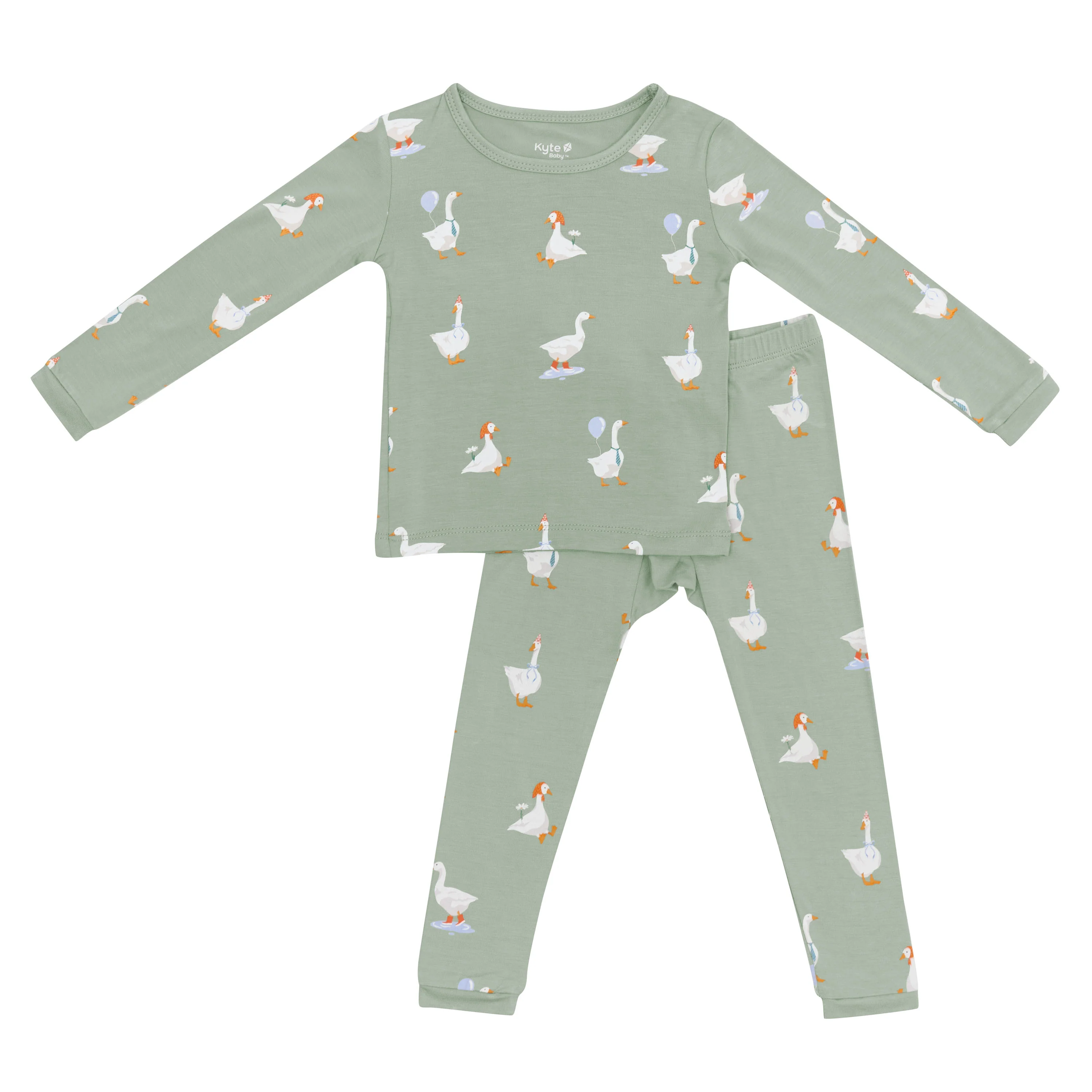 Long Sleeve Pajamas in Silly Goose - Image 2