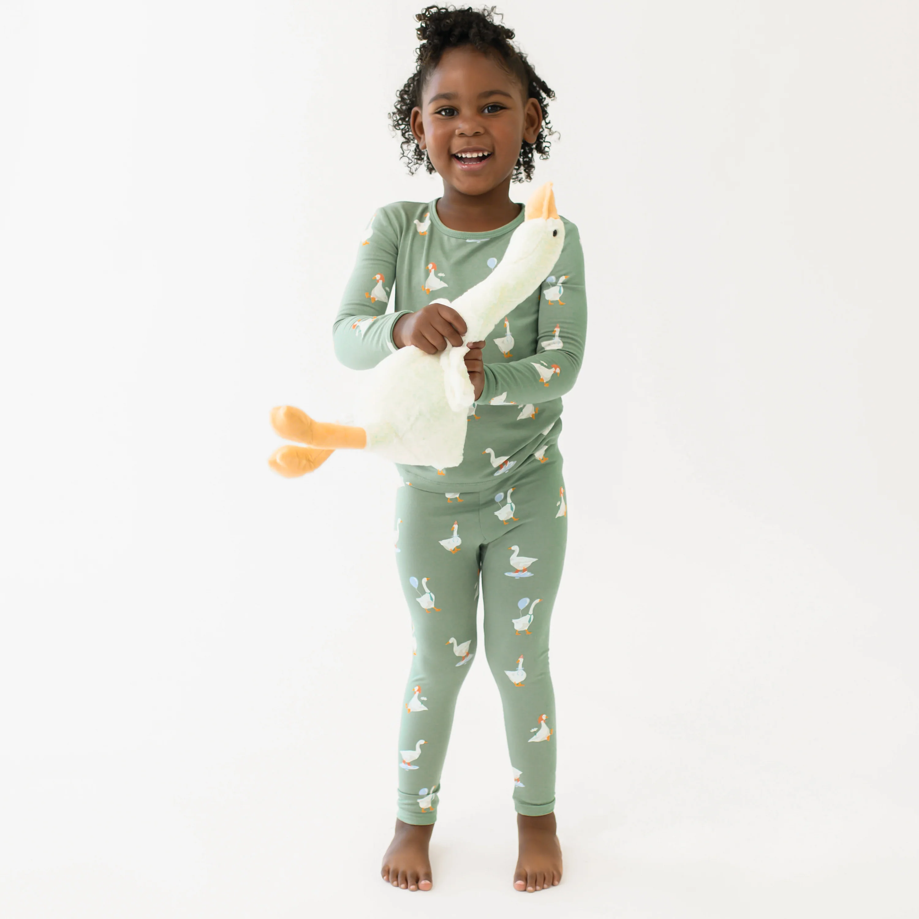 Long Sleeve Pajamas in Silly Goose - Image 3