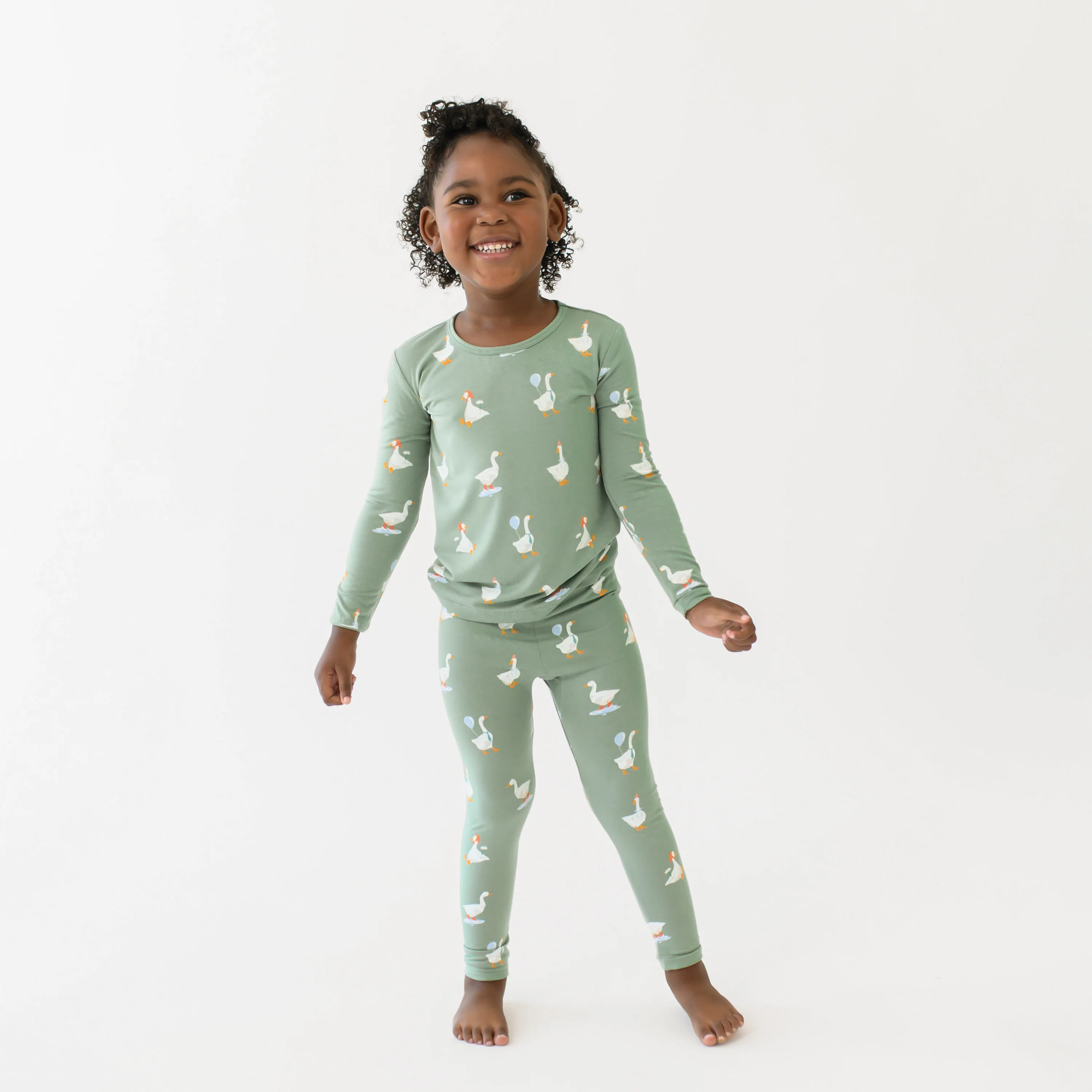 Long Sleeve Pajamas in Silly Goose - Image 4