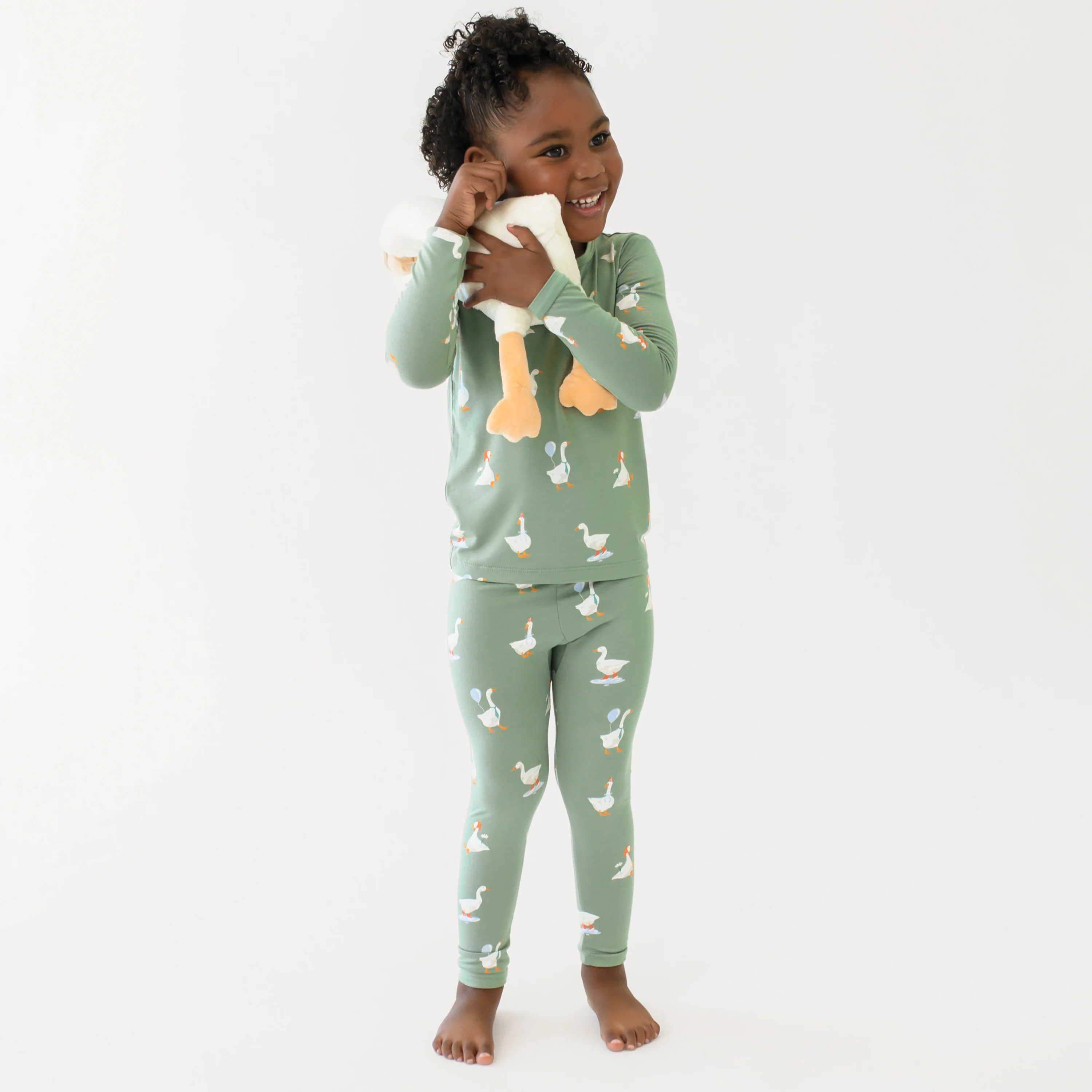 Long Sleeve Pajamas in Silly Goose - Image 5