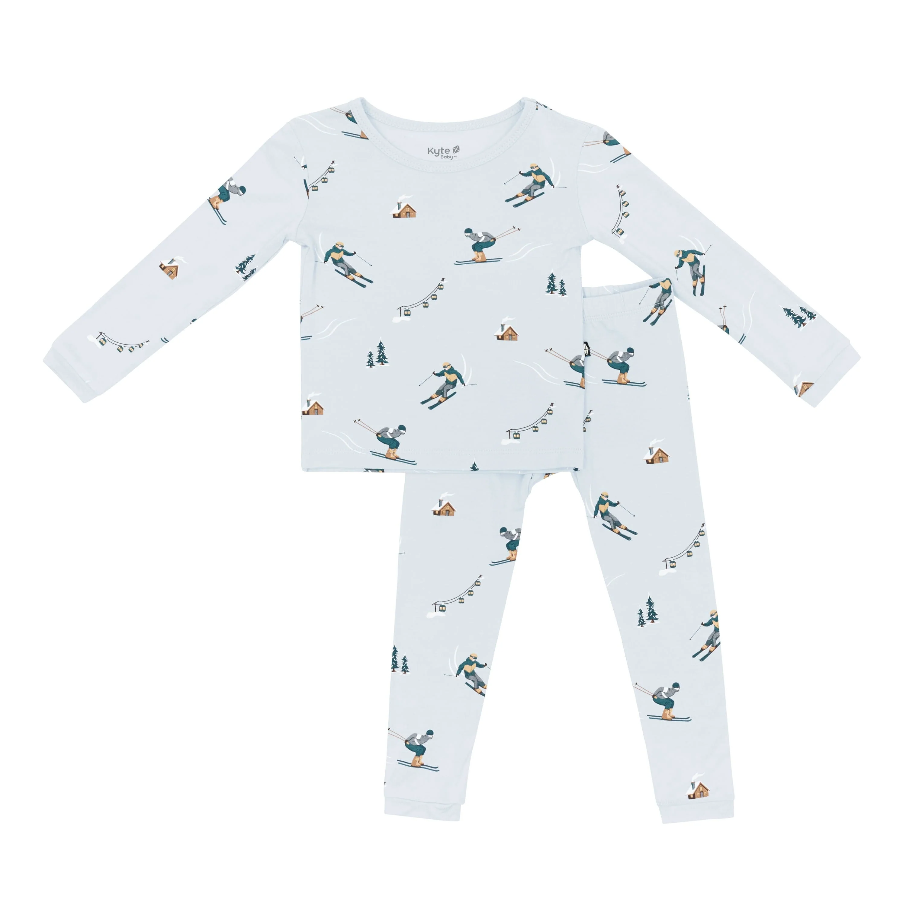 Long Sleeve Pajamas in Ski - Image 2