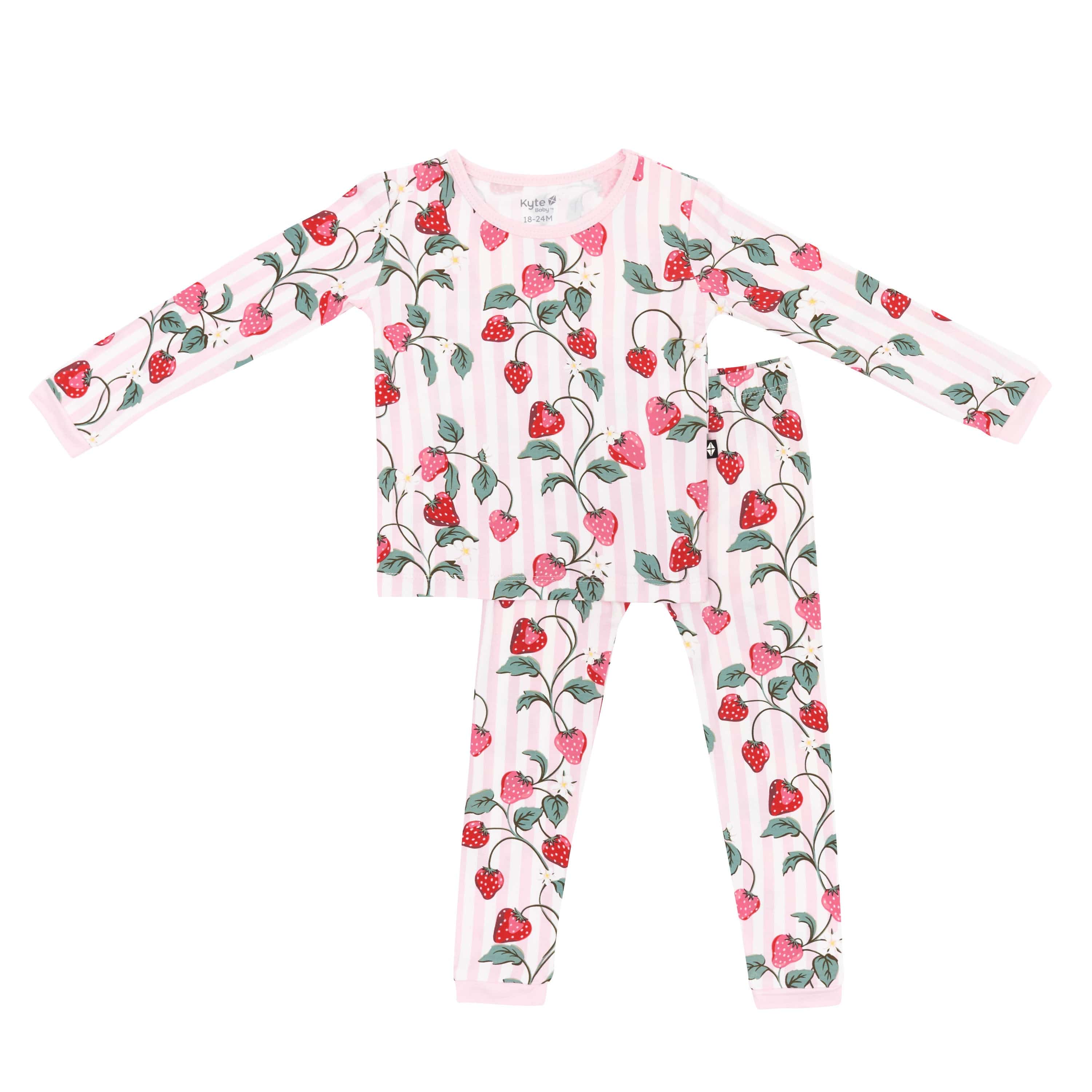 Long Sleeve Pajamas in Strawberry Fields - Image 2
