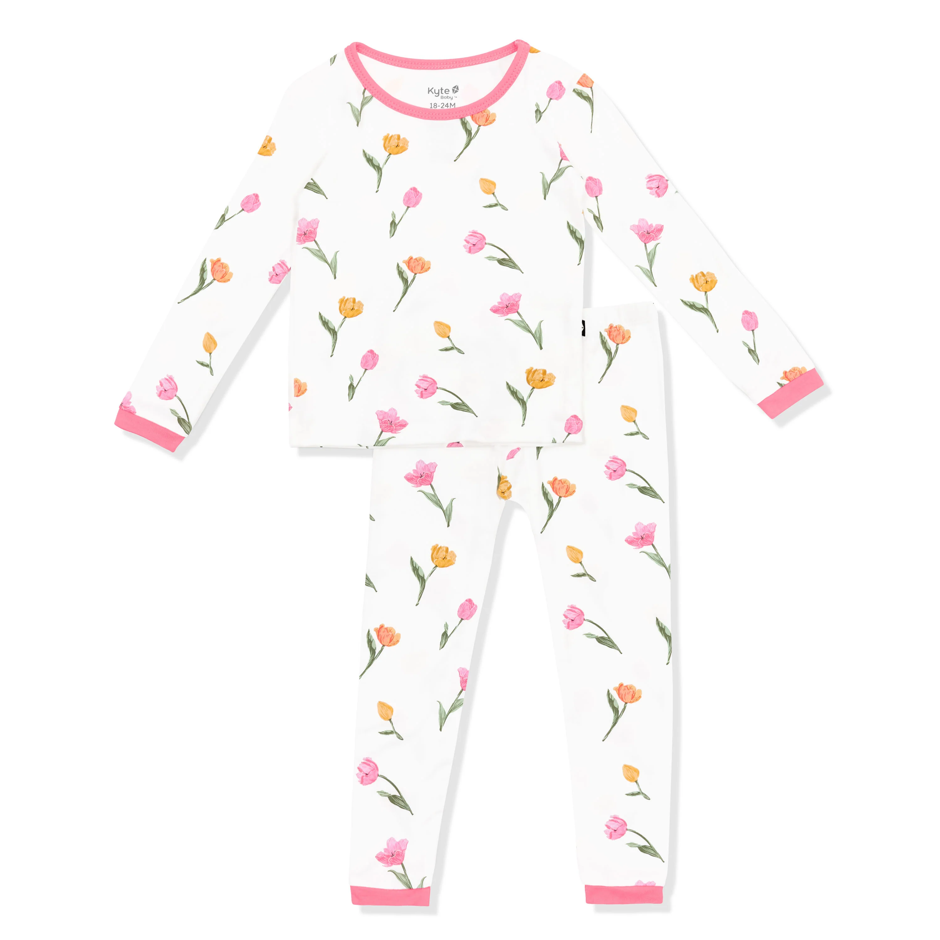 Long Sleeve Pajamas in Tulip - Image 2