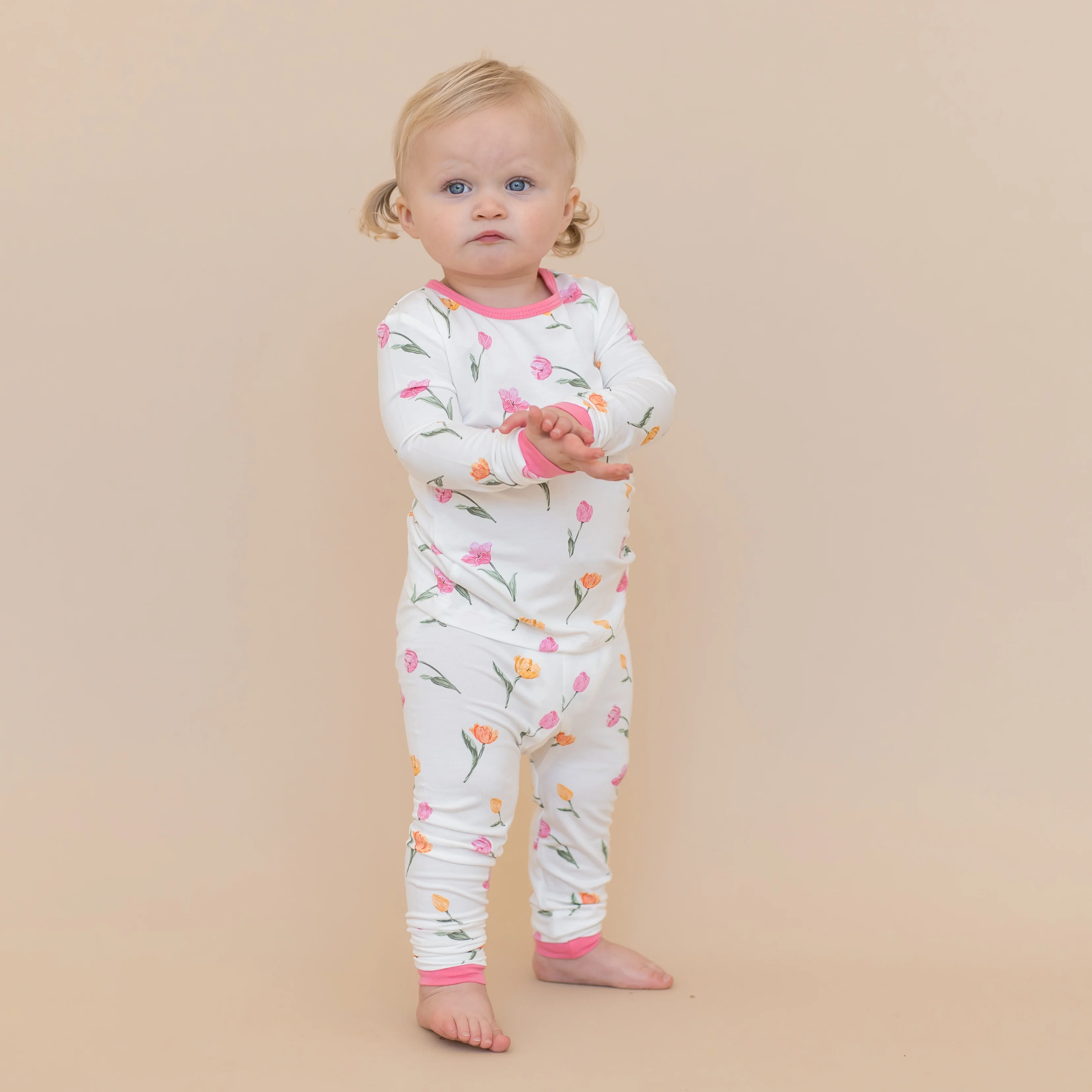 Long Sleeve Pajamas in Tulip - Image 5