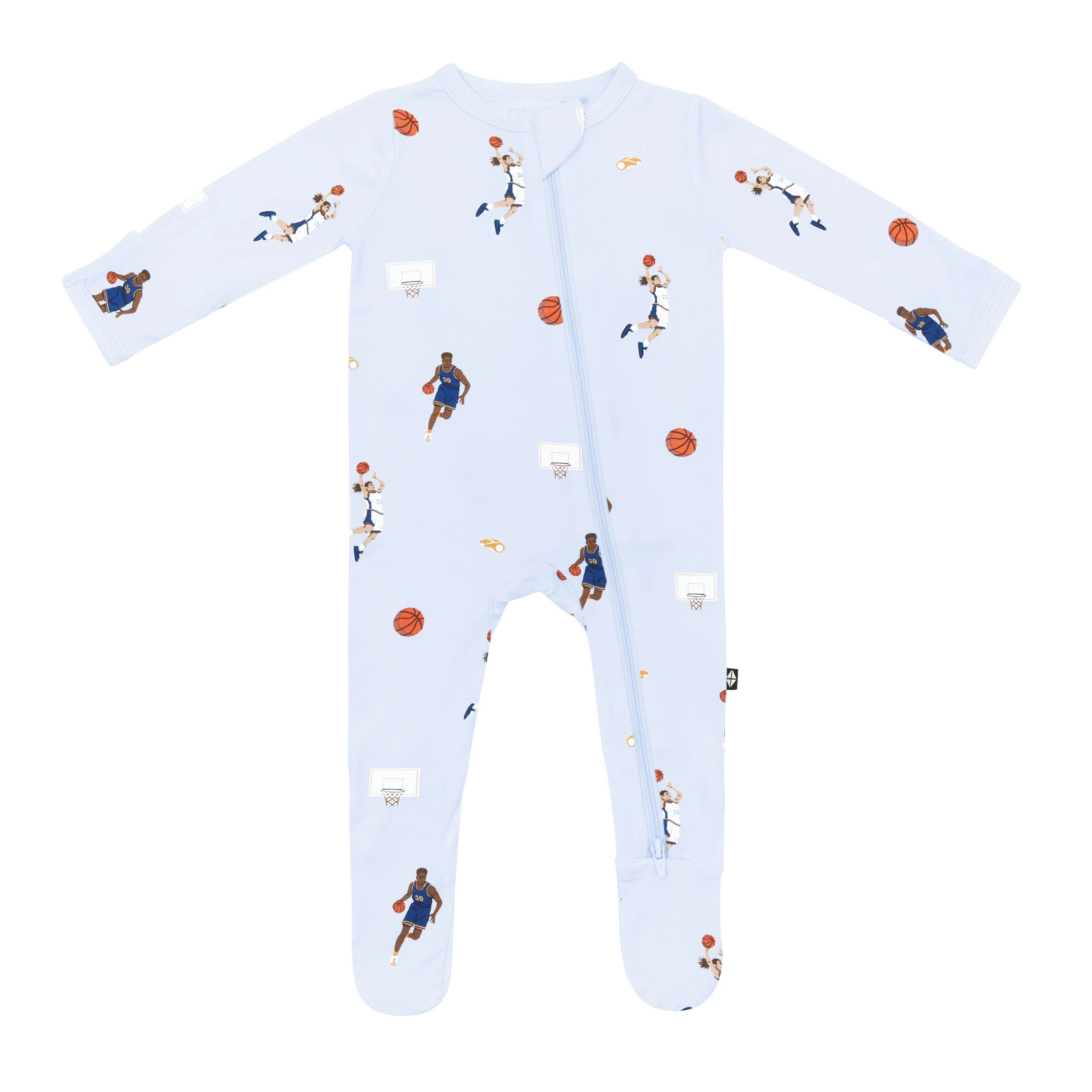 Zippered Footie in Basketball - Image 2