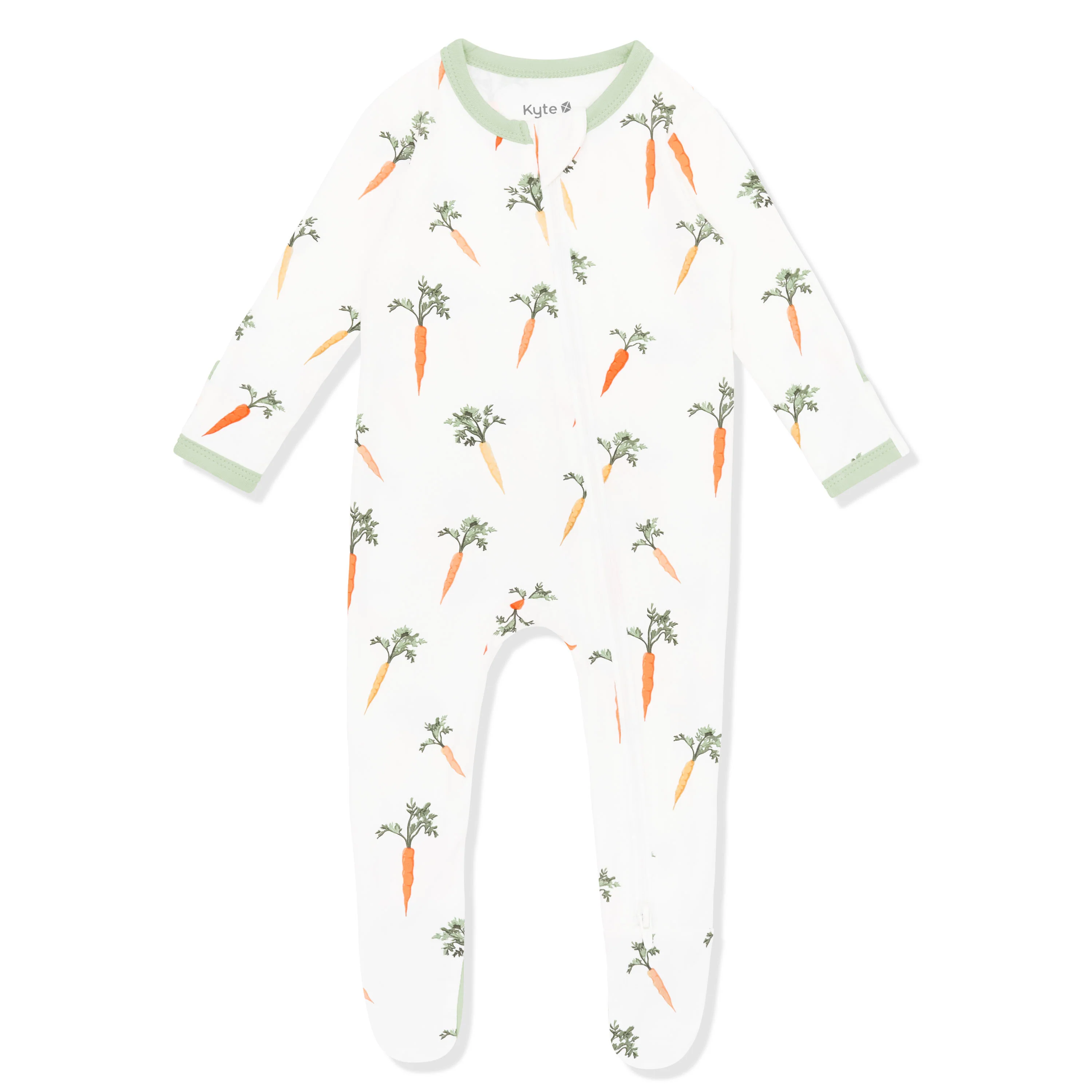 Zippered Footie in Carrot - Image 2