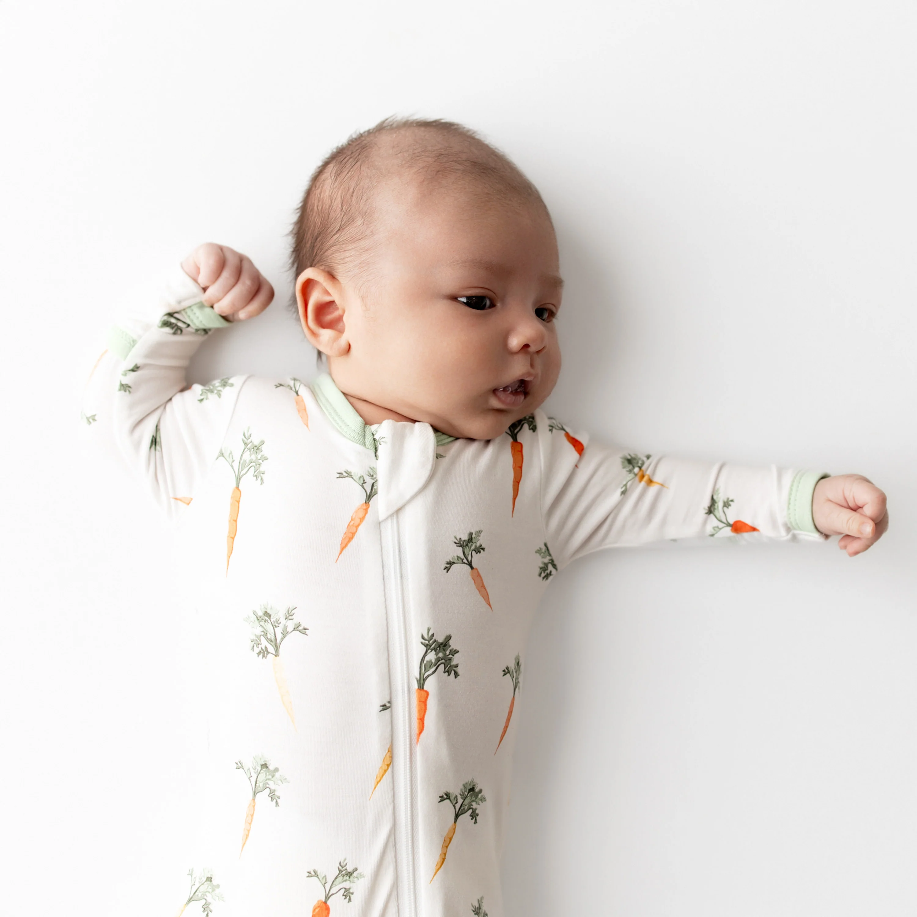 Zippered Footie in Carrot - Image 4