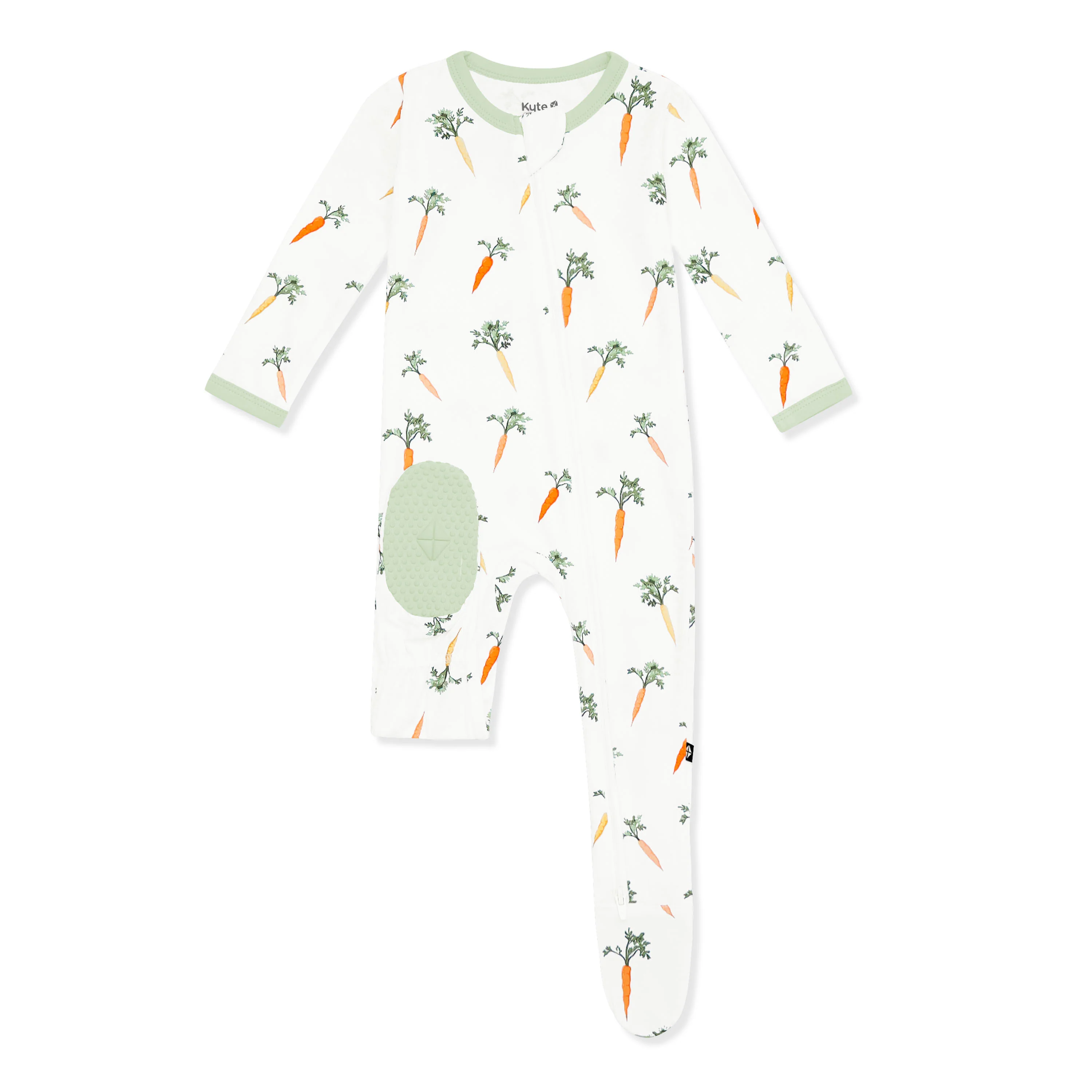 Zippered Footie in Carrot - Image 7