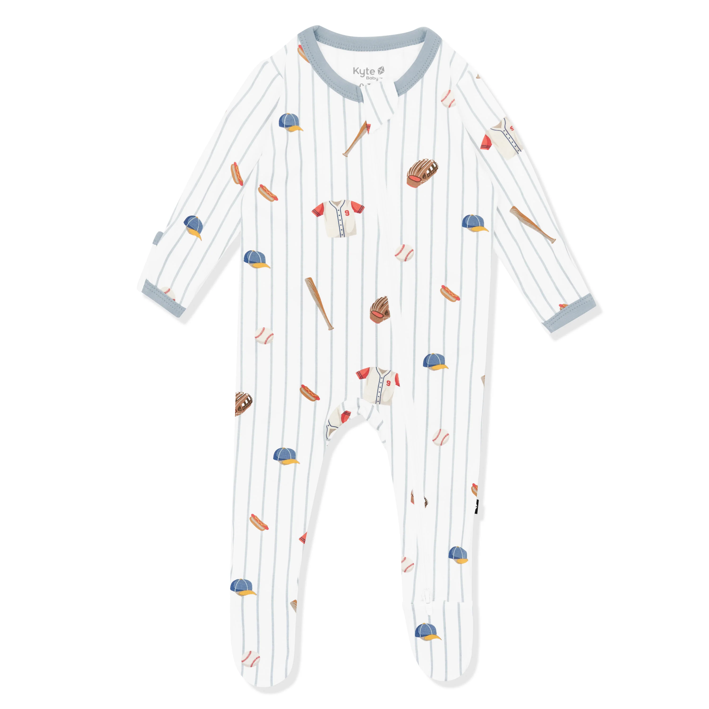 Zippered Footie in Home Run - Image 2