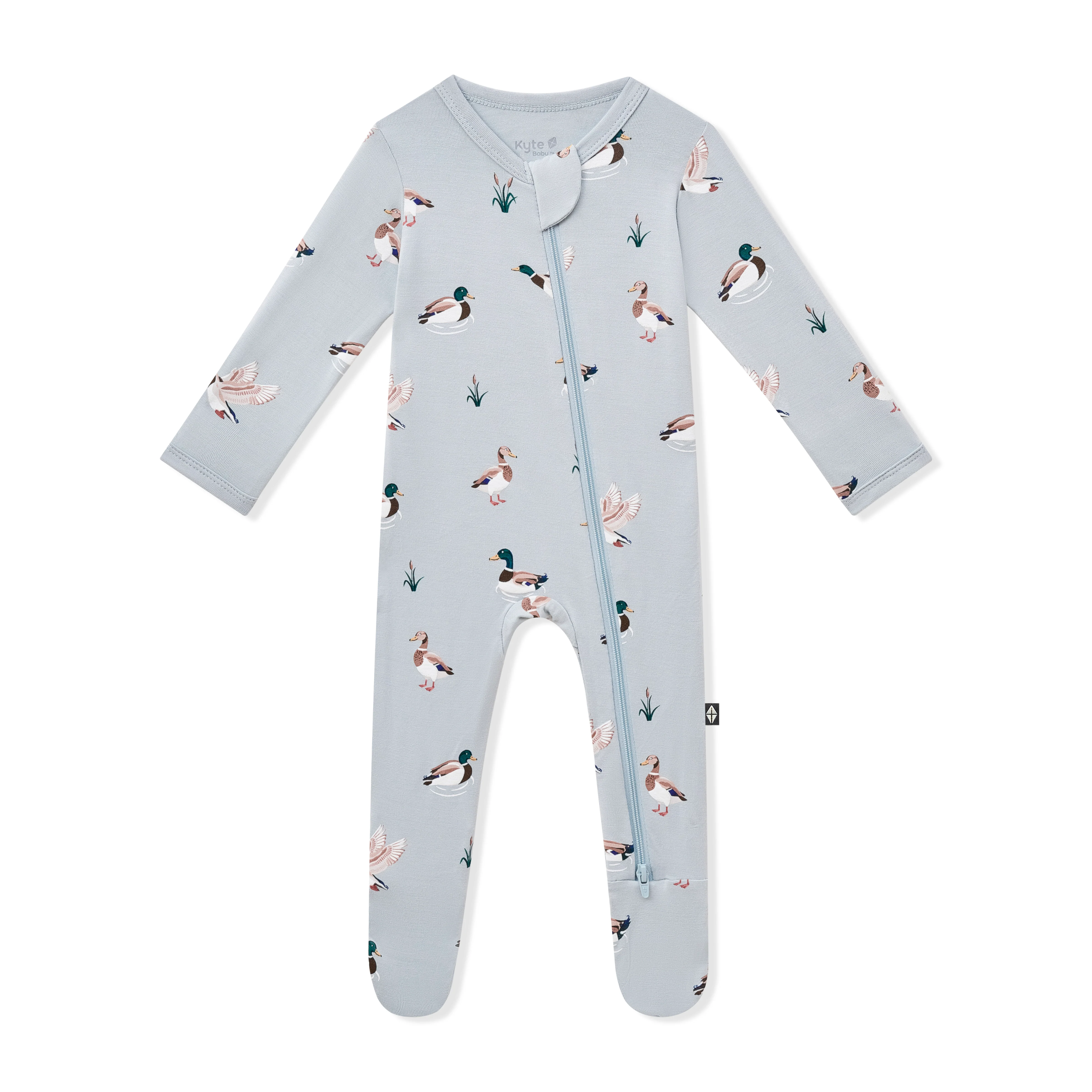 Zippered Footie in Mallard Duck - Image 2