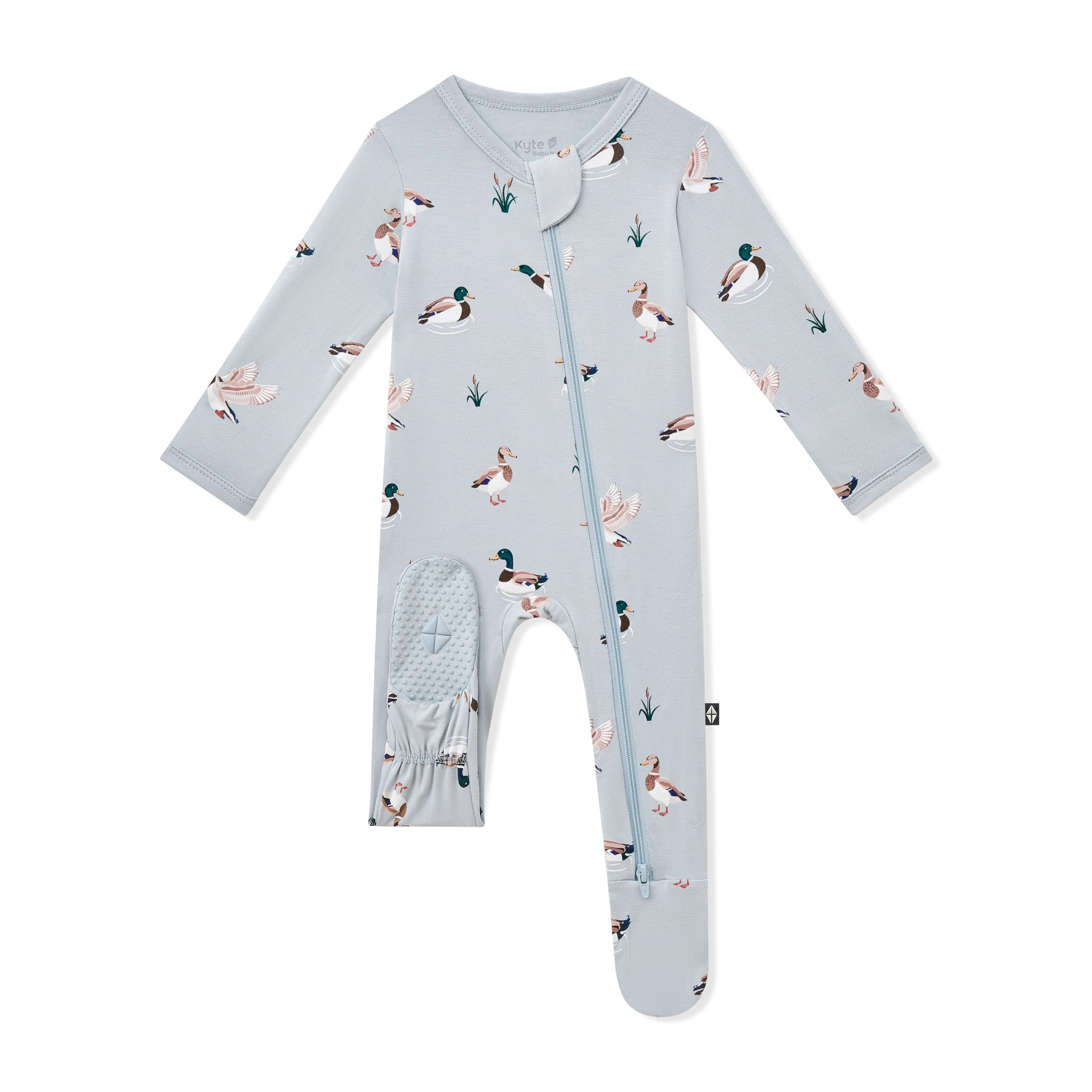 Zippered Footie in Mallard Duck - Image 7